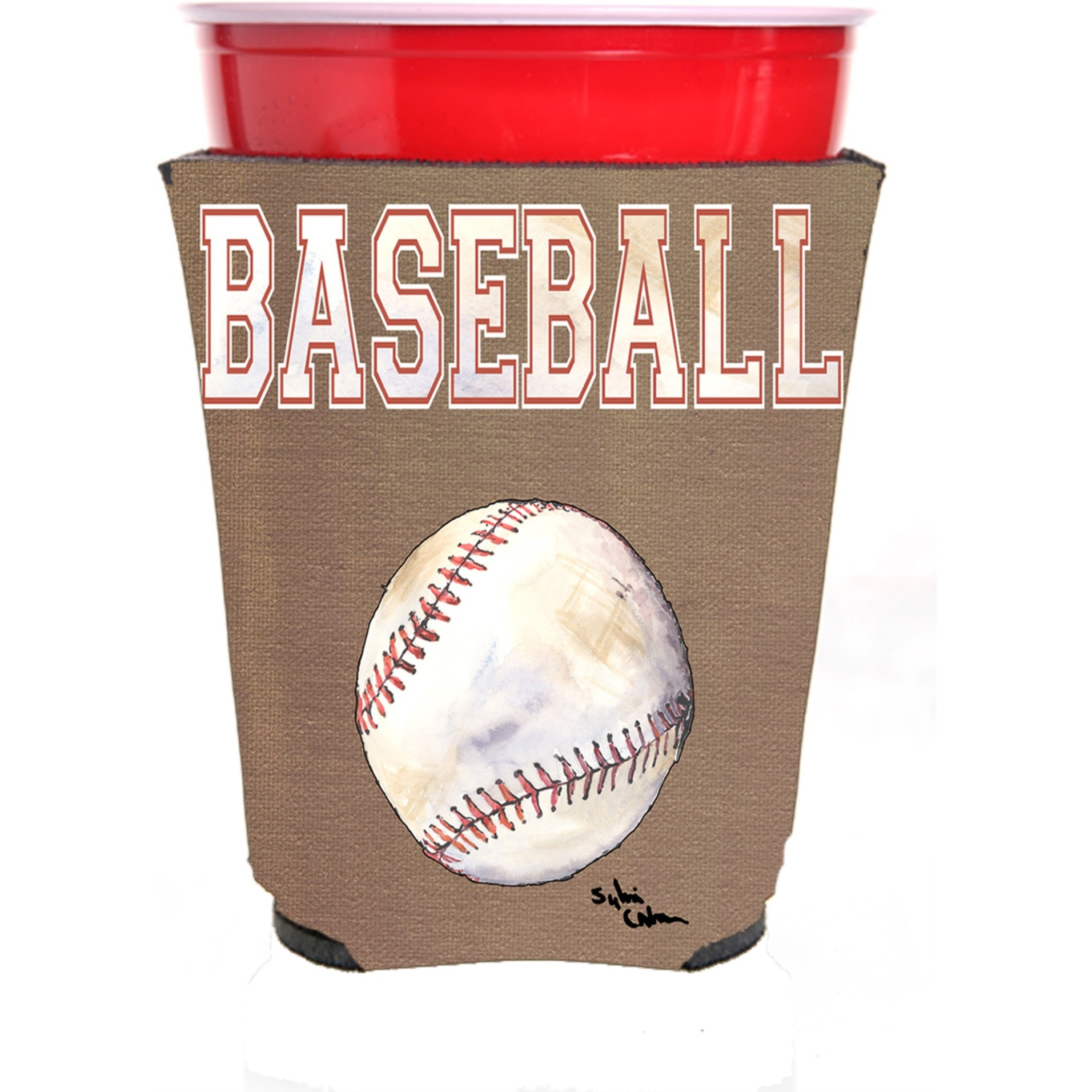 Baseball Red Solo Cup Beverage Insulator Hugger