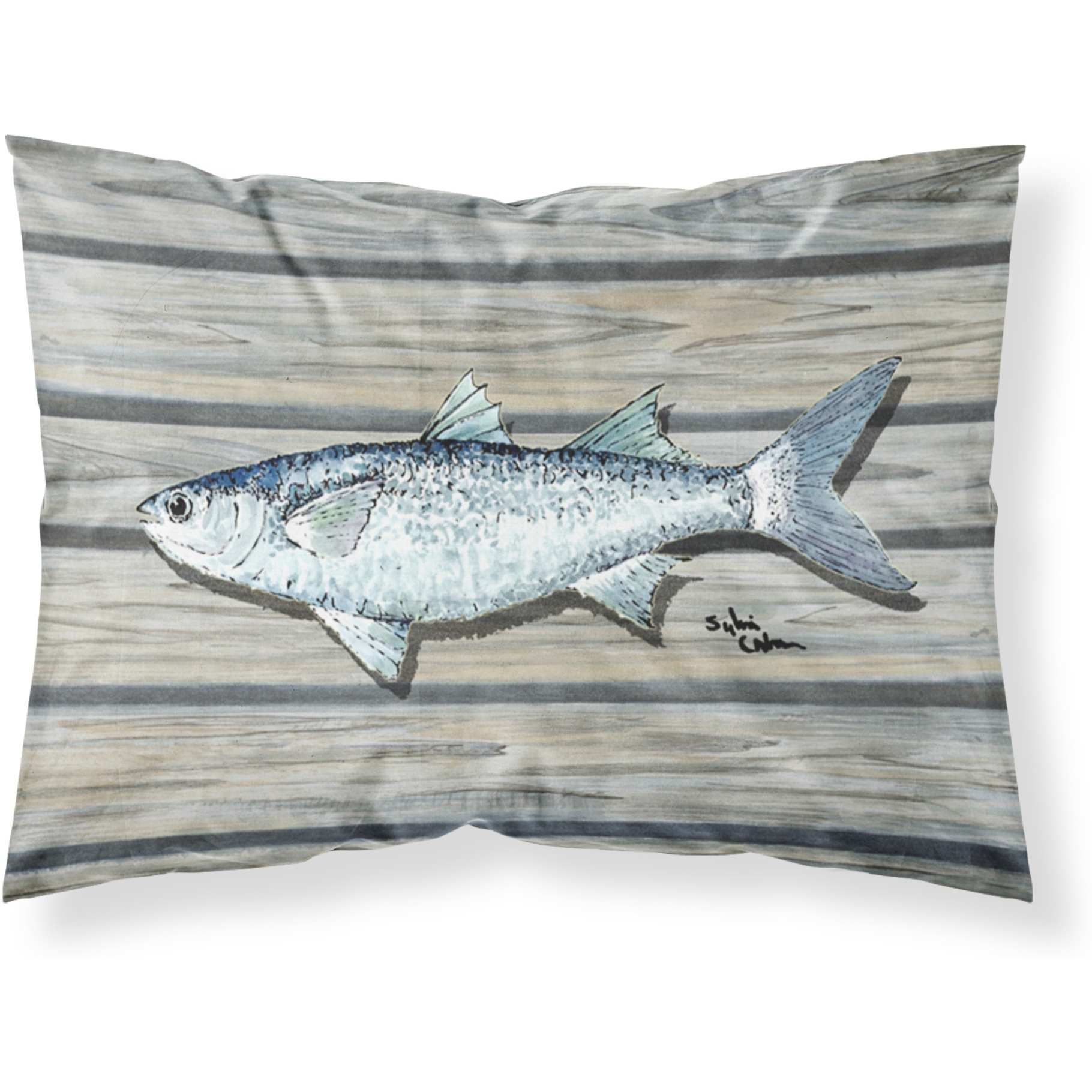 &quotCaroline's Treasures 8490PILLOWCASE Fish Mullet Moisture Wicking Fabric Standard Pillowcase, Large, Multicolor"