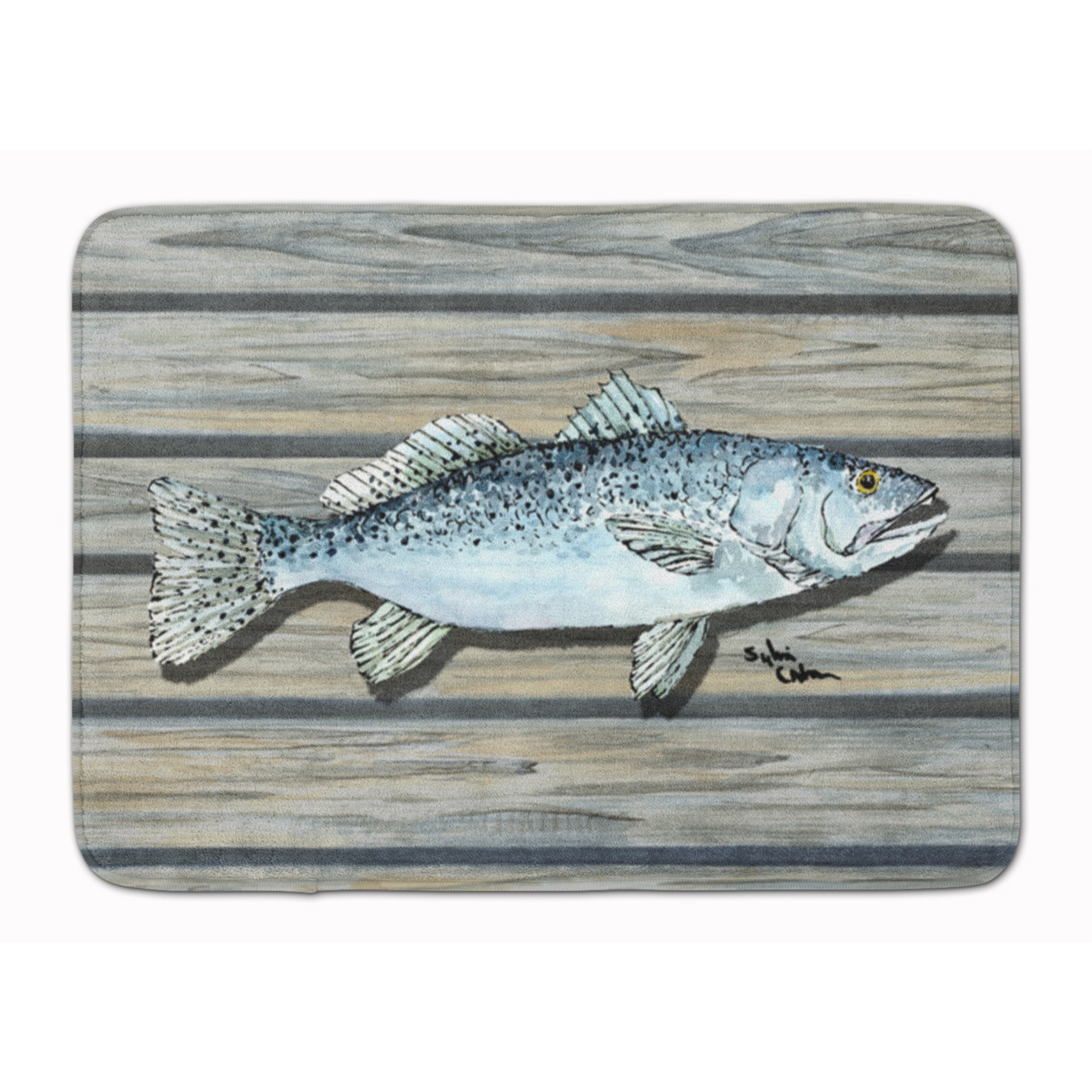 &quotCaroline's Treasures Fish Speckled Trout Floor Mat, 19"" x 27"", Multicolor"