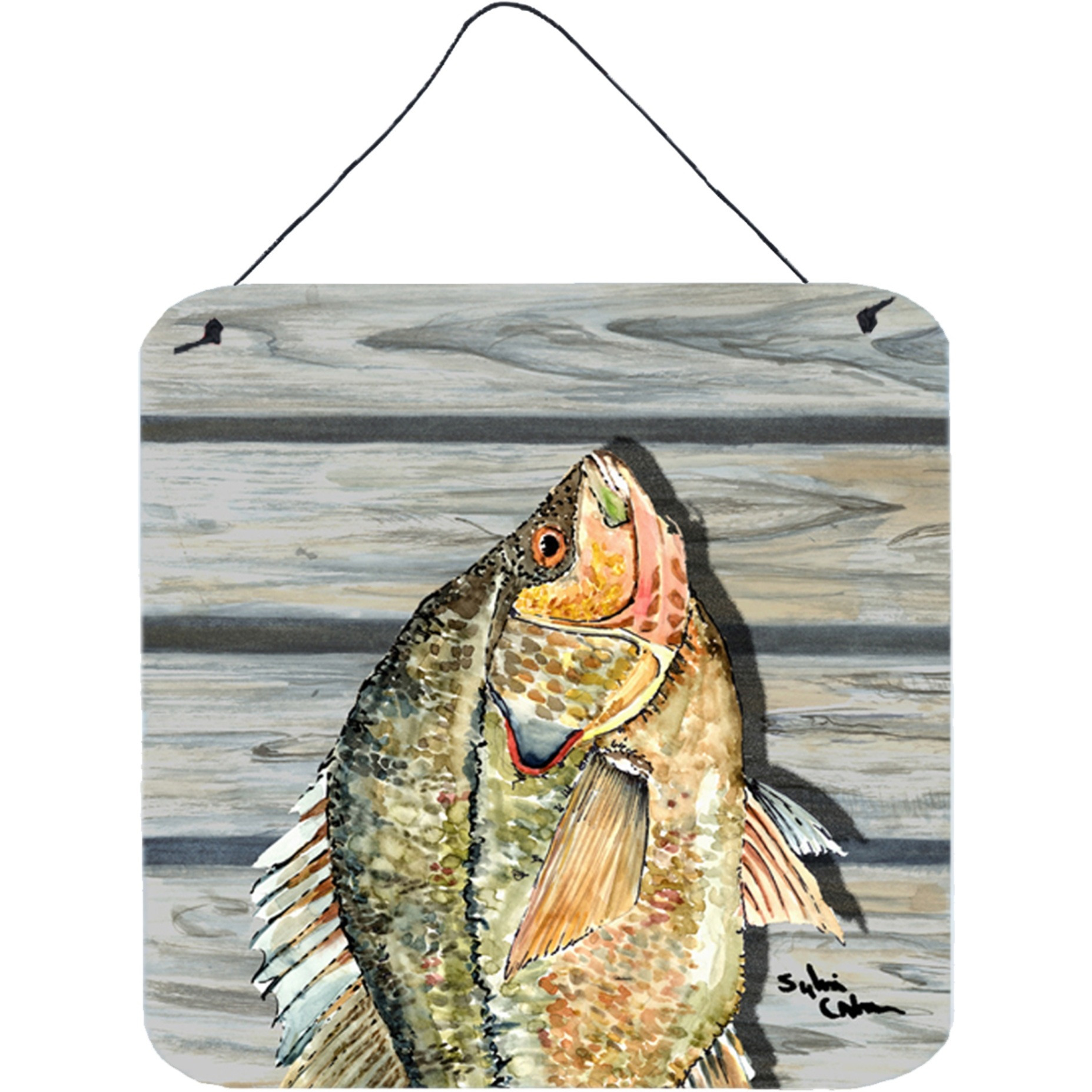 &quotCaroline's Treasures Croppie Aluminum Metal Wall or Door Hanging Prints, 6 x 6"", Multicolor"