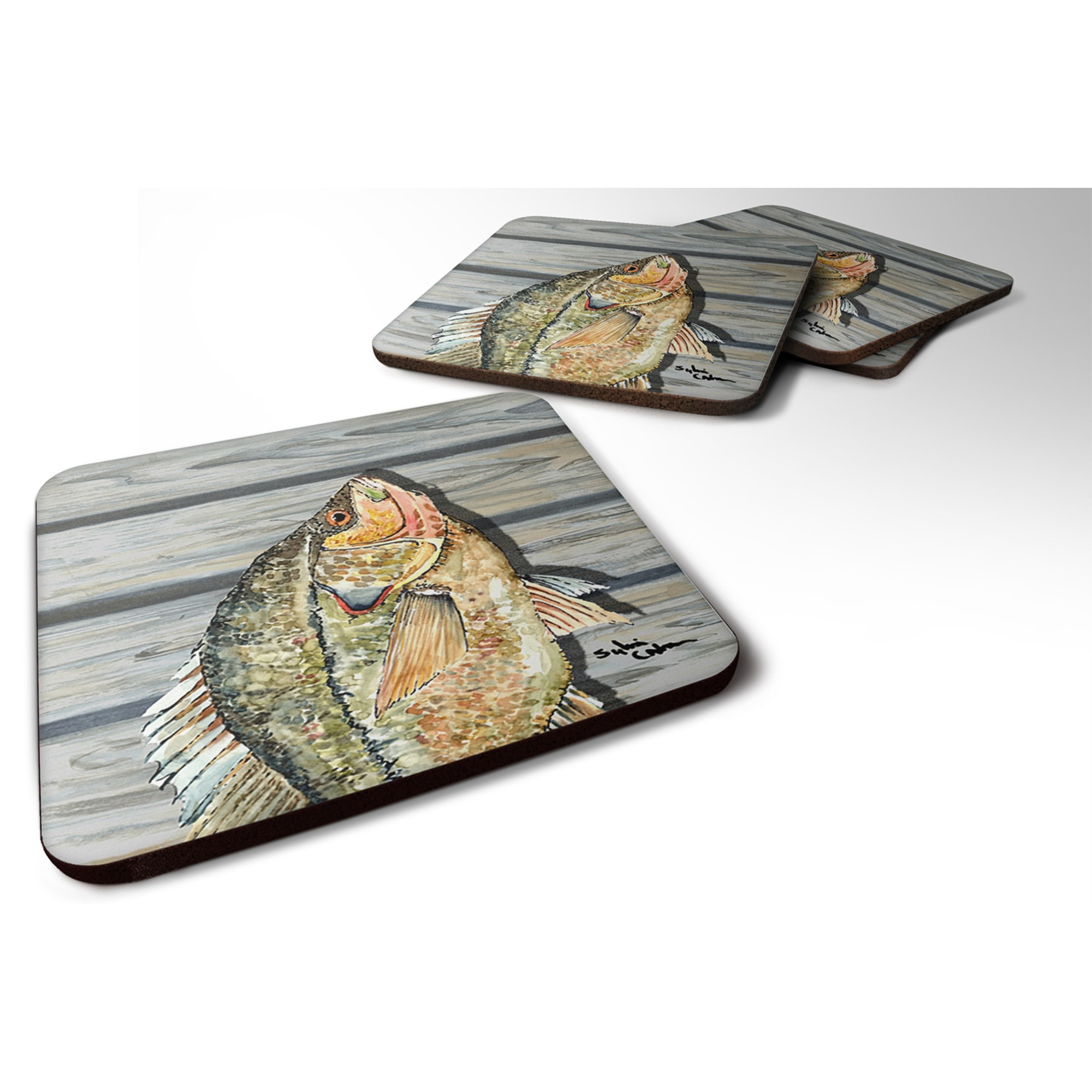 &quotCaroline's Treasures 8498FC Croppie Foam Coasters (Set of 4), 3.5"" H x 3.5"" W, Multicolor"