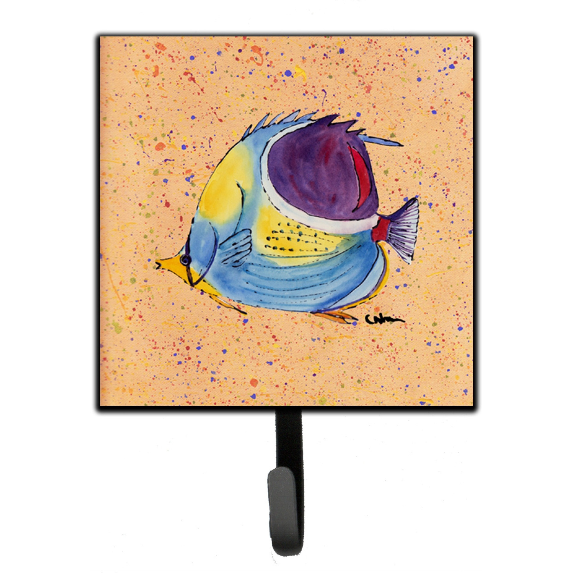 &quotCaroline's Treasures 8529SH4 Tropical Fish Leash Holder or Key Hook, Small, Multicolor"
