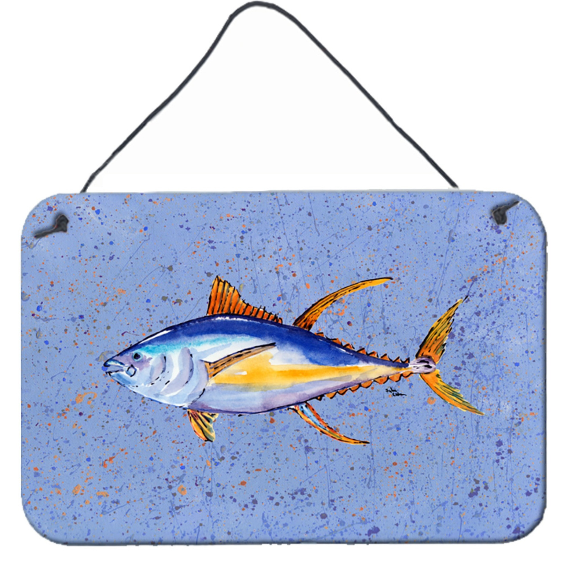 &quotCaroline's Treasures 8535DS812 Tuna Fish Aluminum Metal Wall or Door Hanging Prints, 8 x 12"""