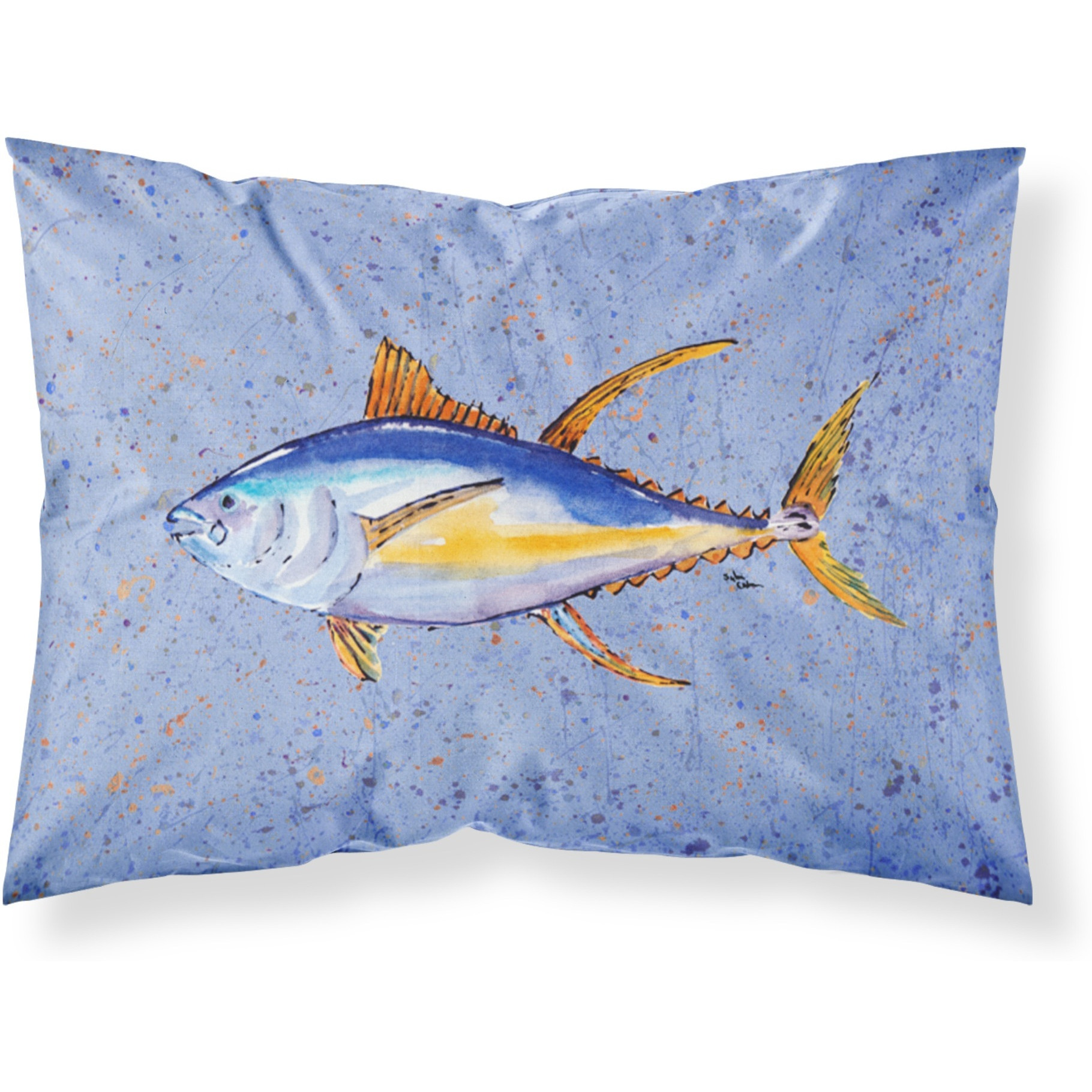 &quotCaroline's Treasures 8535PILLOWCASE Tuna Fish Moisture Wicking Fabric Standard Pillowcase, Large, Multicolor"