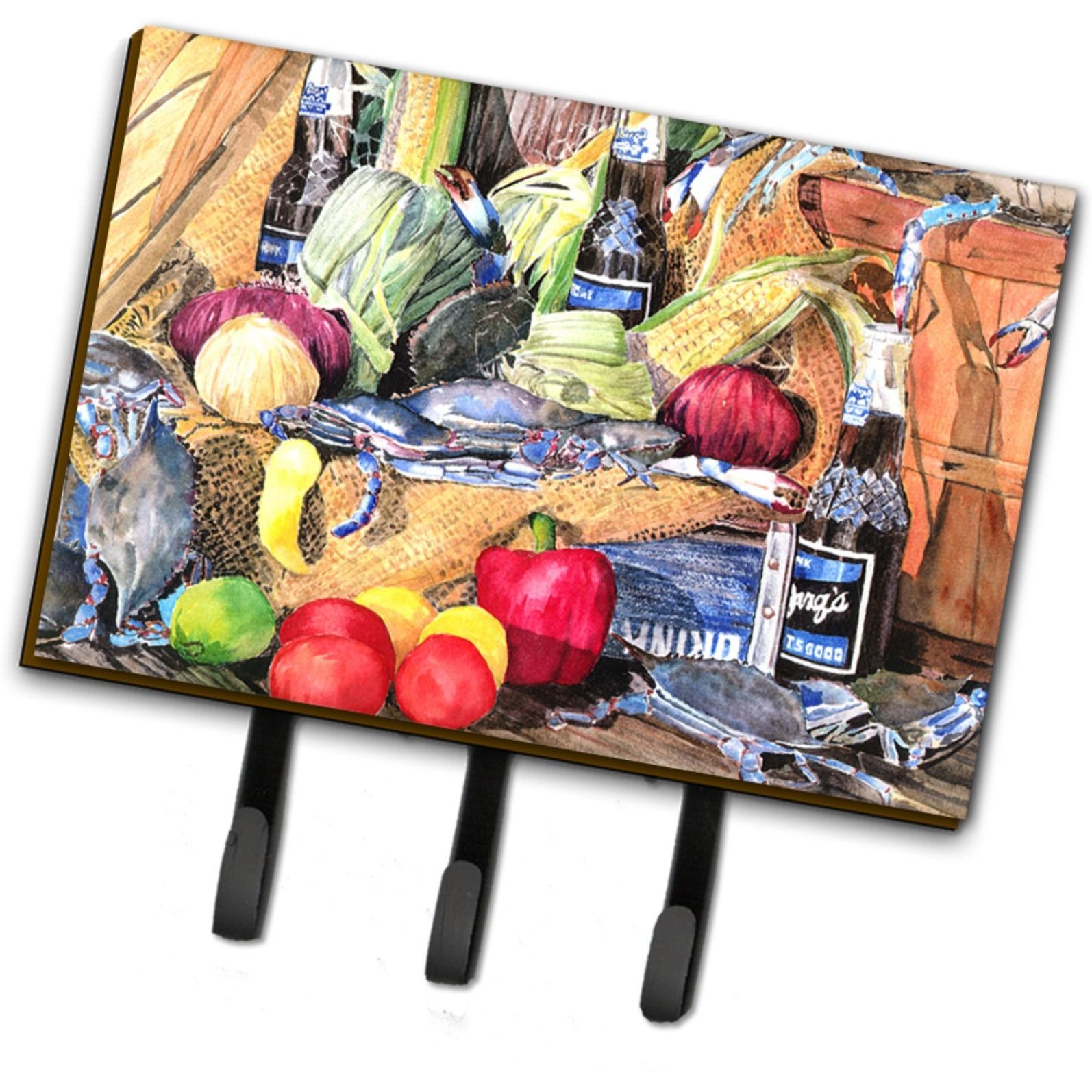 &quotCaroline's Treasures 8538TH68 Barq's and Crabs Leash Holder or Key Hook, Large, Multicolor"