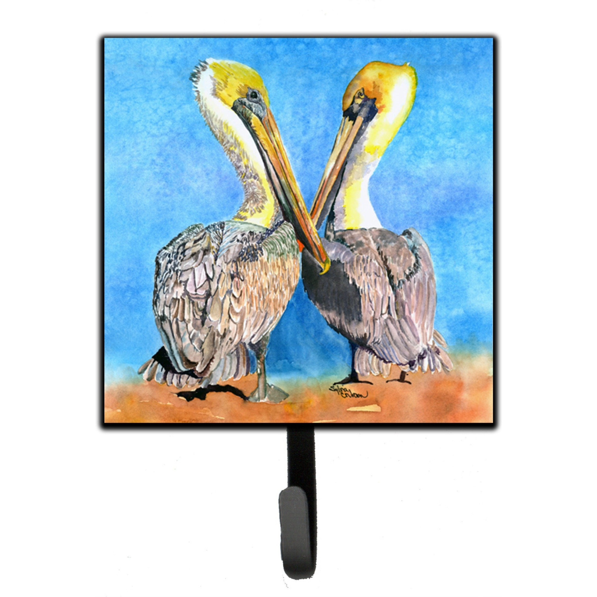 &quotCaroline's Treasures 8539SH4 Bird-Pelican Leash Holder or Key Hook, Small, Multicolor"