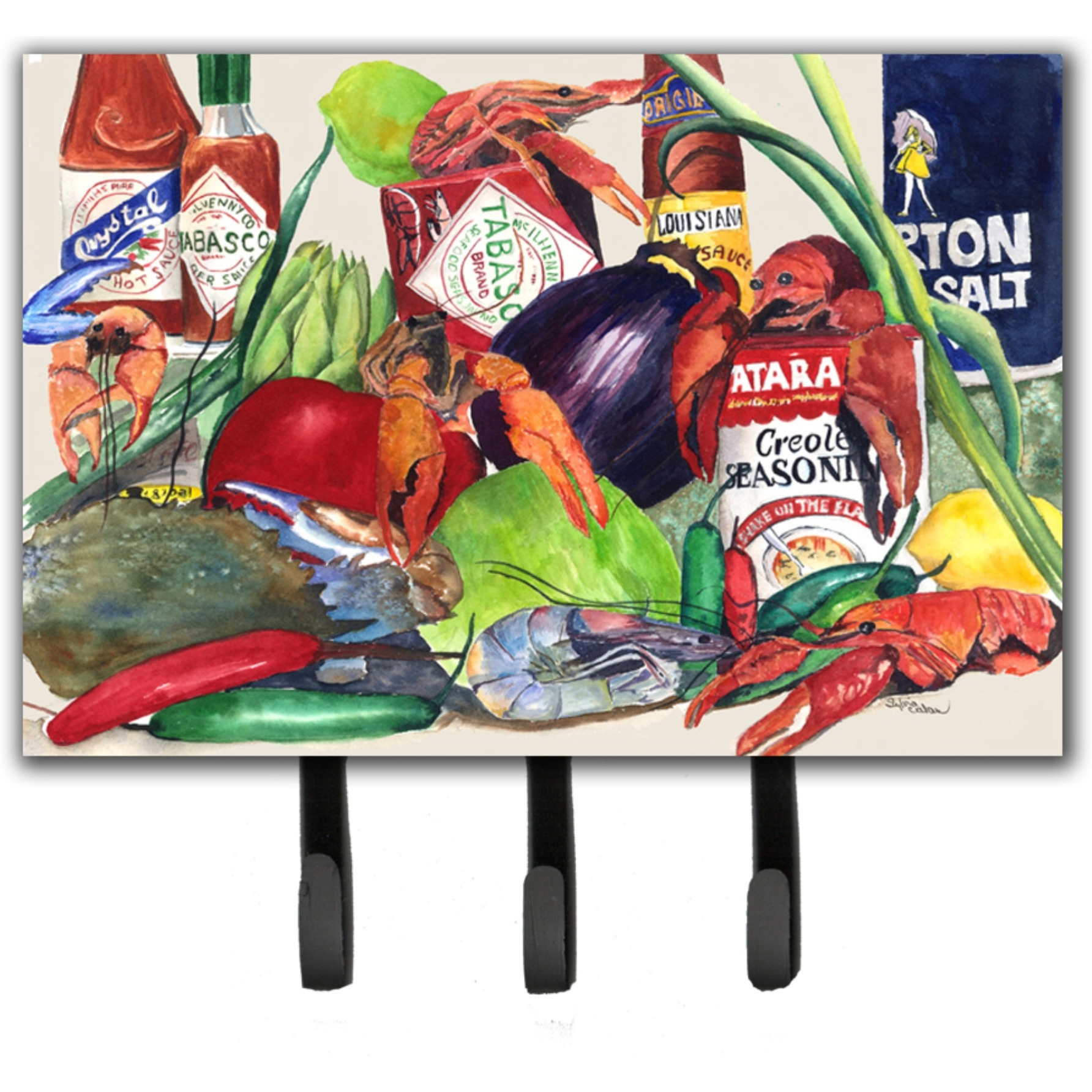 &quotCaroline's Treasures 8540TH68 Louisiana Spices Leash or Key Holder, Large, Multicolor"