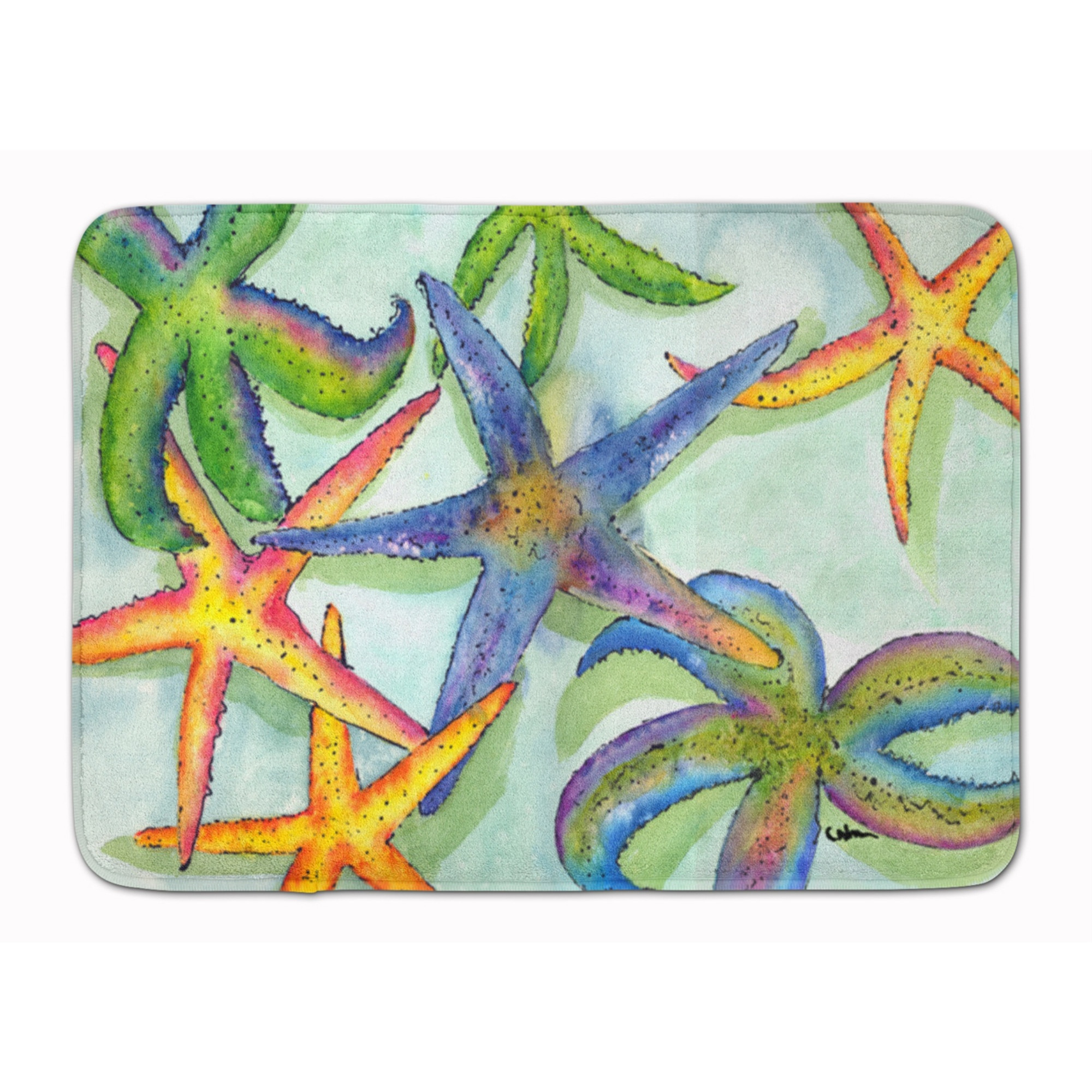 &quotCaroline's Treasures Starfish Floor Mat, 19"" x 27"", Multicolor"