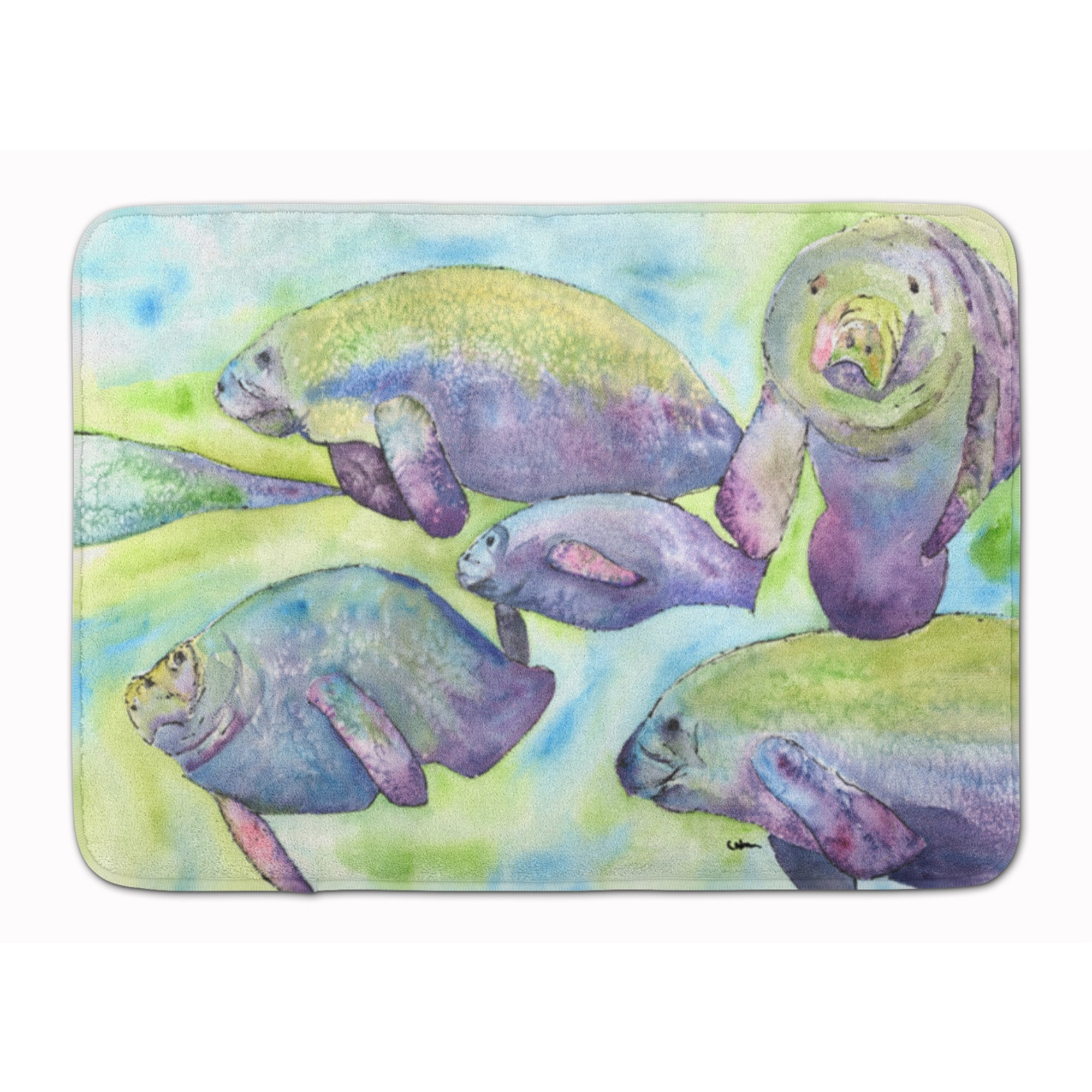&quotCaroline's Treasures Manatee Floor Mat, 19"" x 27"", Multicolor"