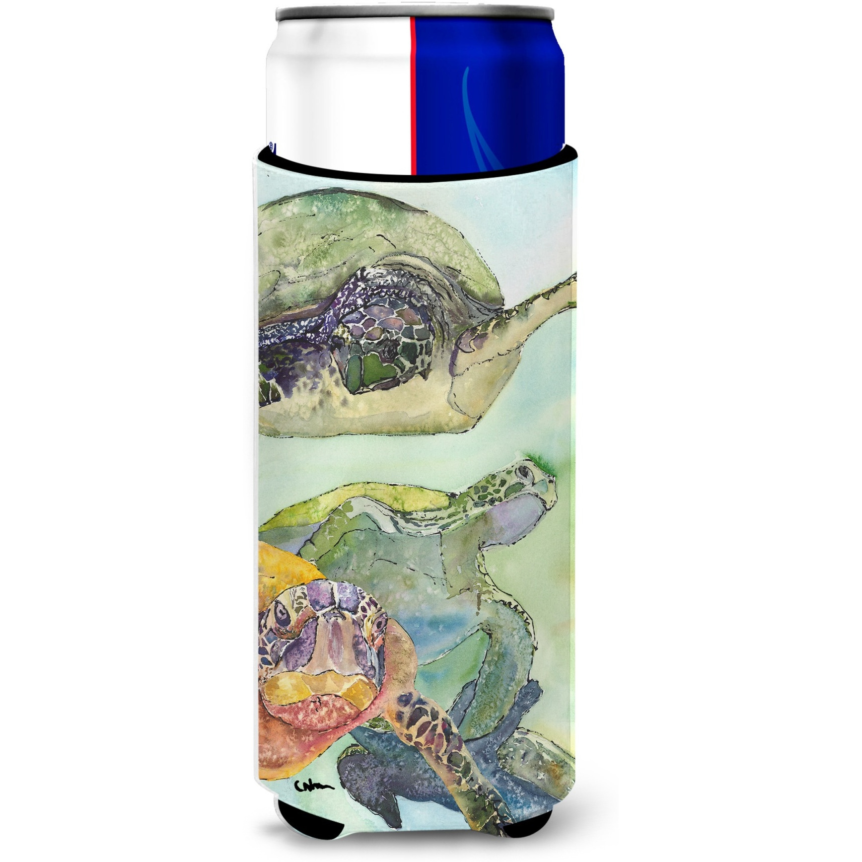 Turtle Loggerhead Ultra Beverage Insulators for slim cans 8549MUK