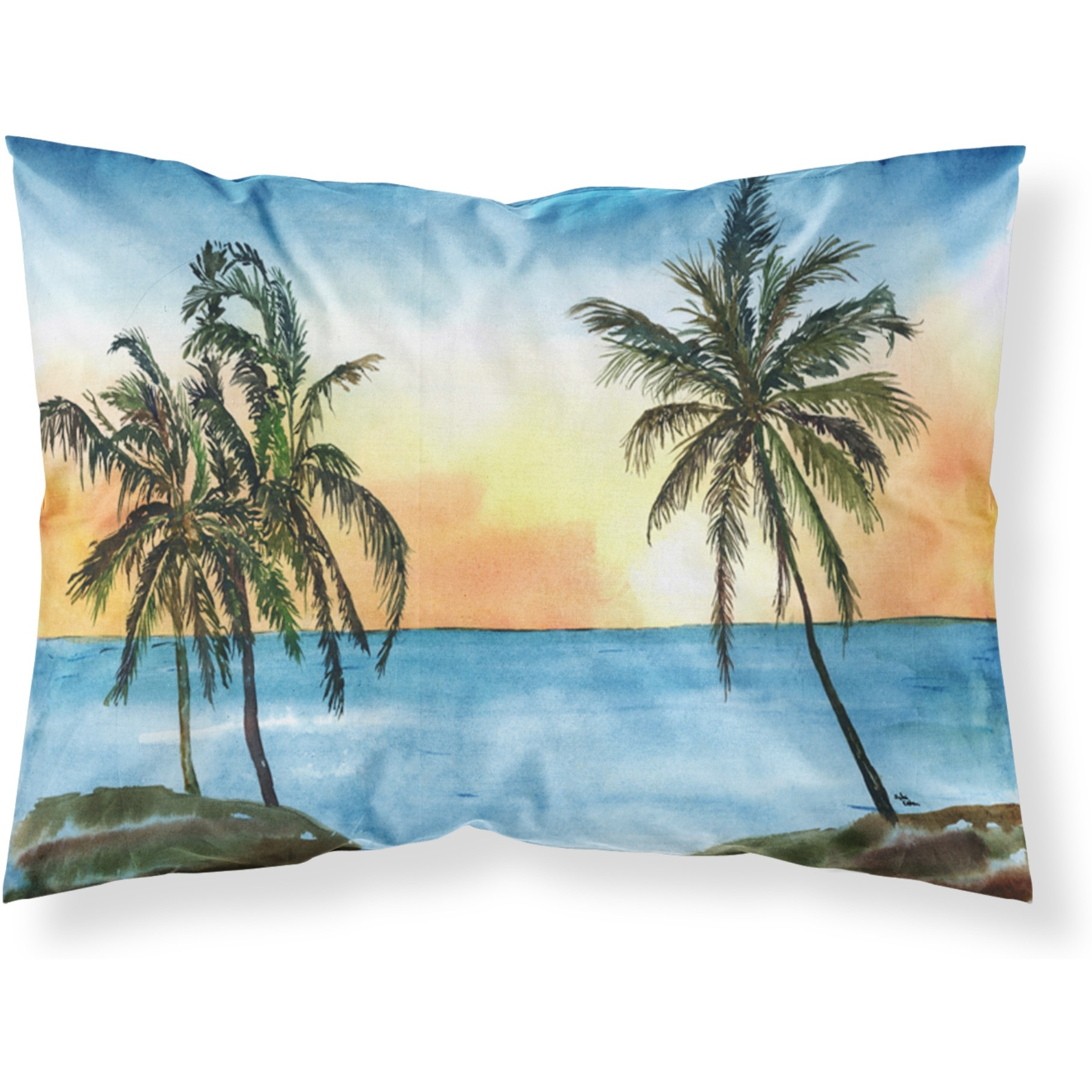 &quotCaroline's Treasures 8551PILLOWCASE Palm Tree Moisture Wicking Fabric Standard Pillowcase, Large, Multicolor"