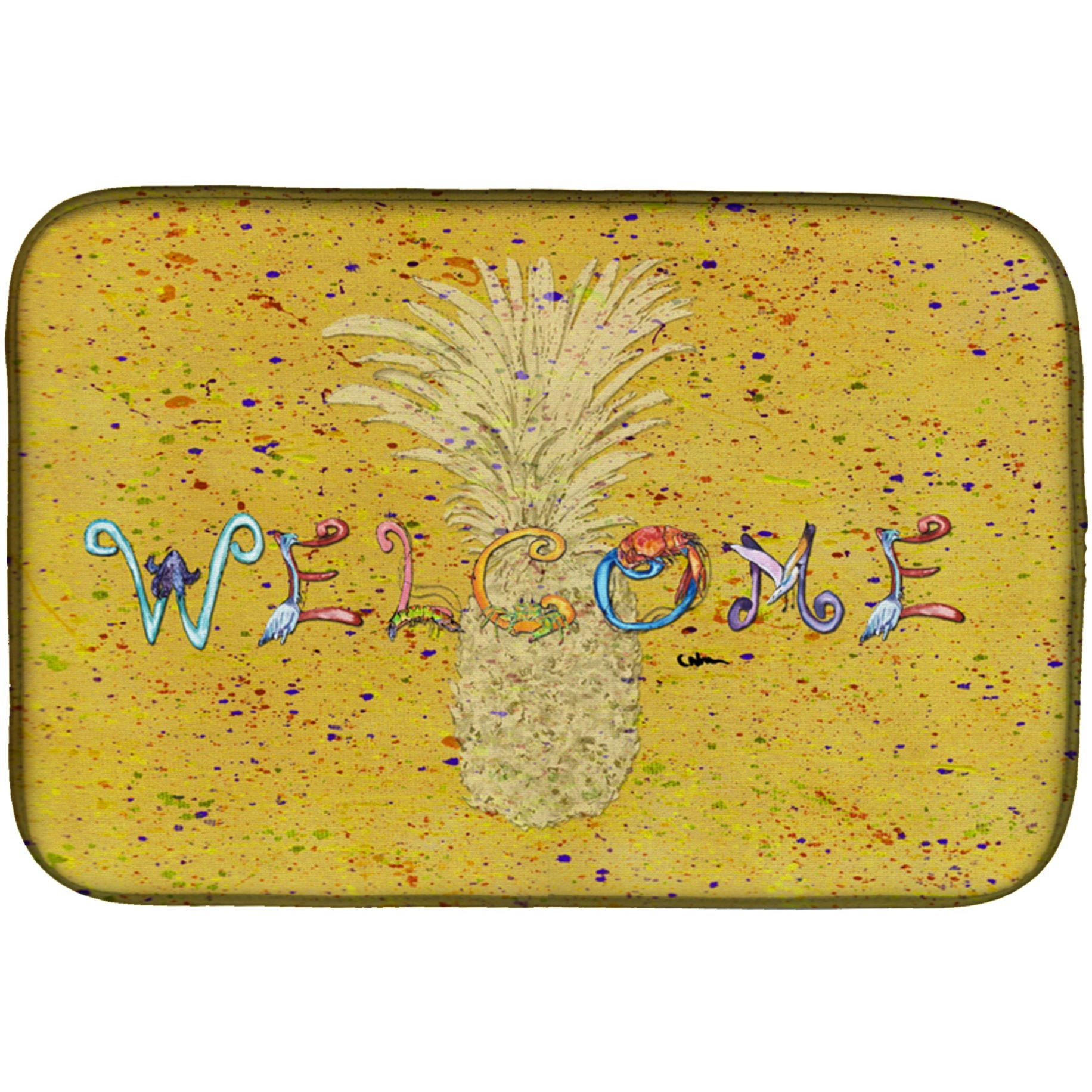 &quotCaroline's Treasures 8557DDM Dish Drying Mat, 14 x 21, Multicolor"