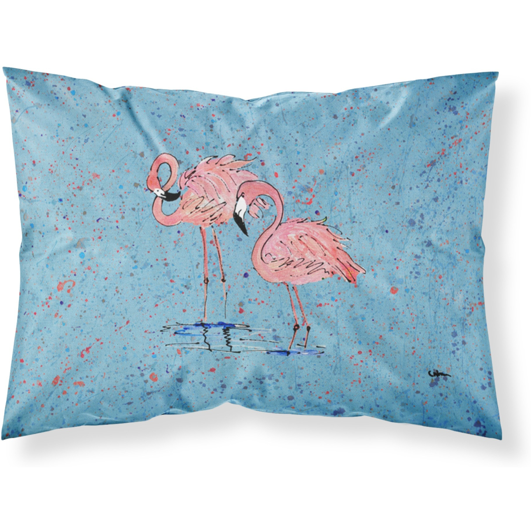 &quotCaroline's Treasures 8566PILLOWCASE Flamingo Moisture Wicking Fabric Standard Pillowcase, Large, Multicolor"
