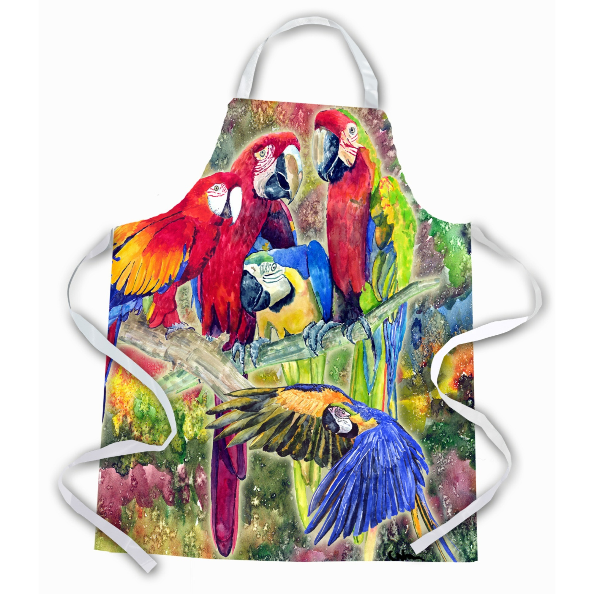 &quotCaroline's Treasures 8600APRON Parrot Head Apron, Large, Multicolor"