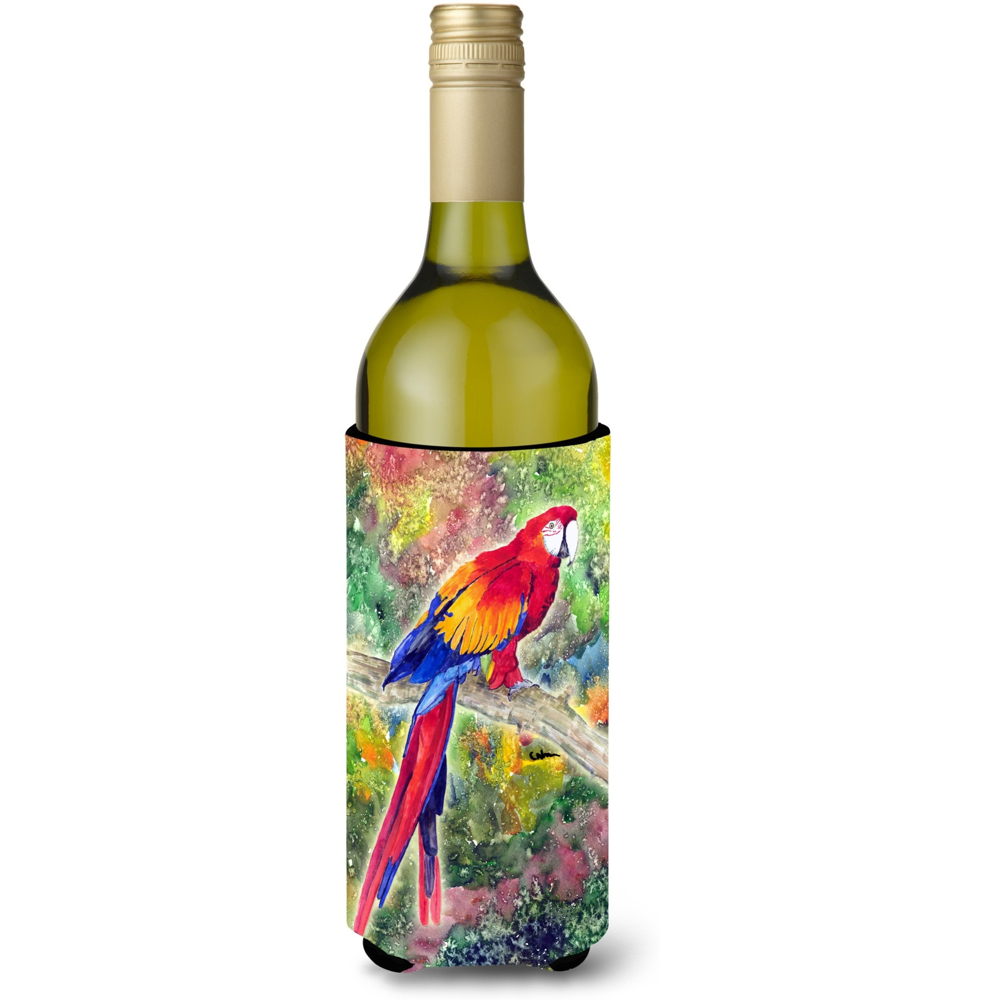 Parrot  Parrot Head Wine Bottle Beverage Insulator Beverage Insulator Hugger 8603LITERK