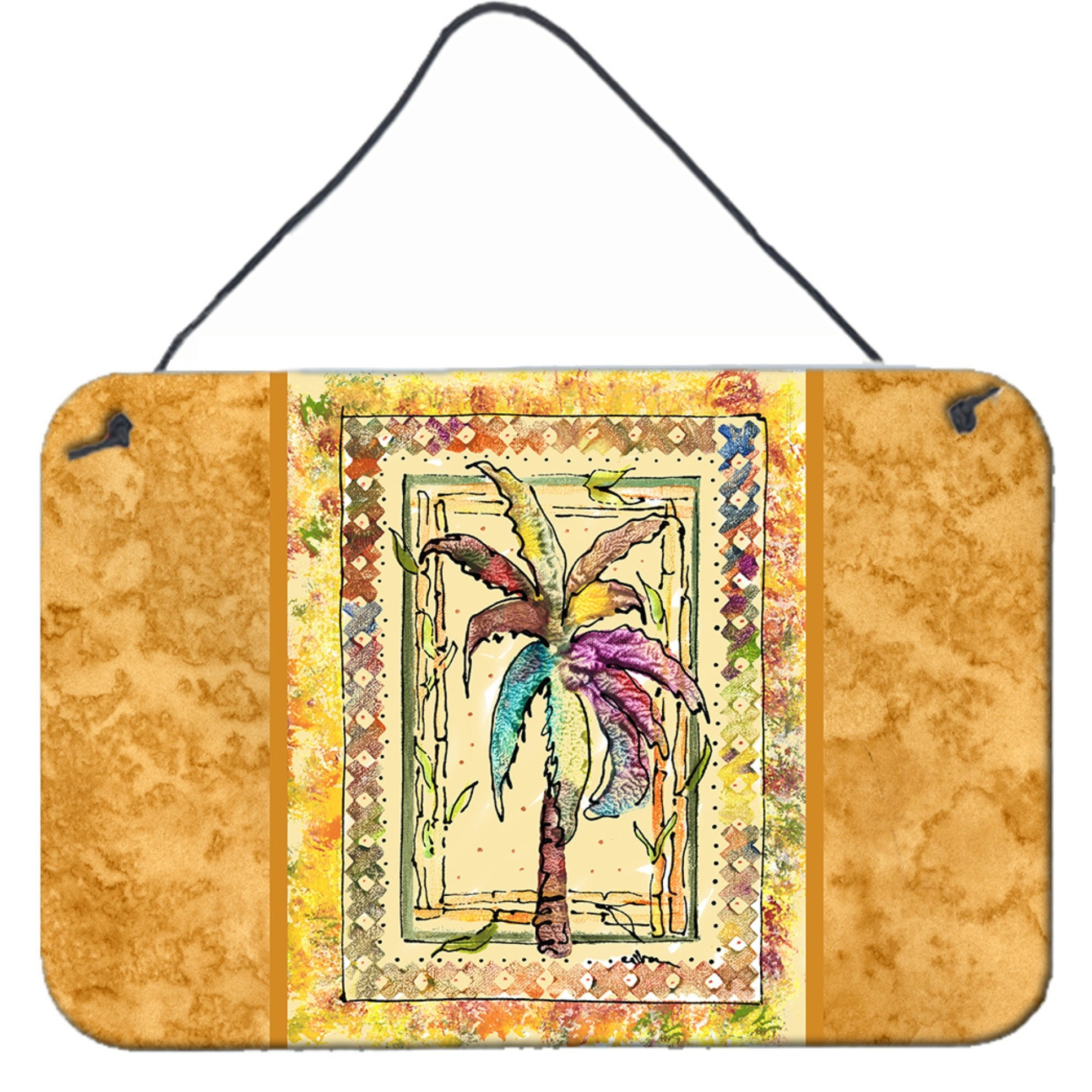 &quotCaroline's Treasures 8614DS812 Palm Tree Aluminum Metal Wall or Door Hanging Prints, 8 x 12"""
