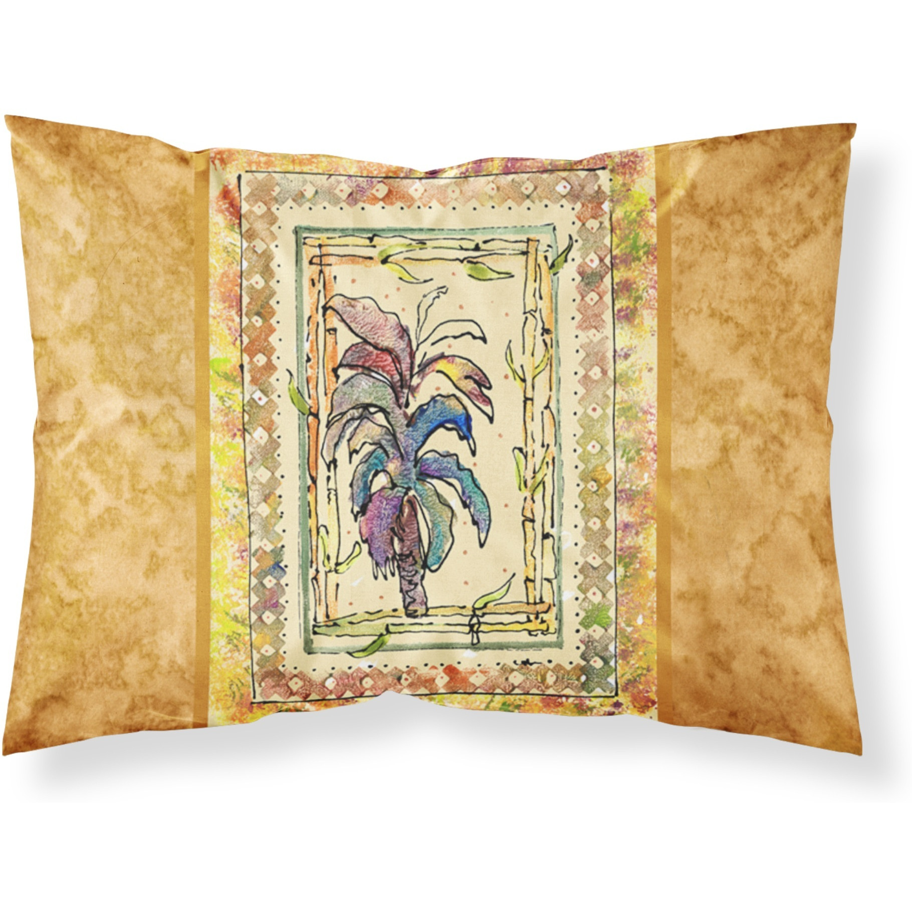 &quotCaroline's Treasures 8615PILLOWCASE Palm Tree Moisture Wicking Fabric Standard Pillowcase, Large, Multicolor"