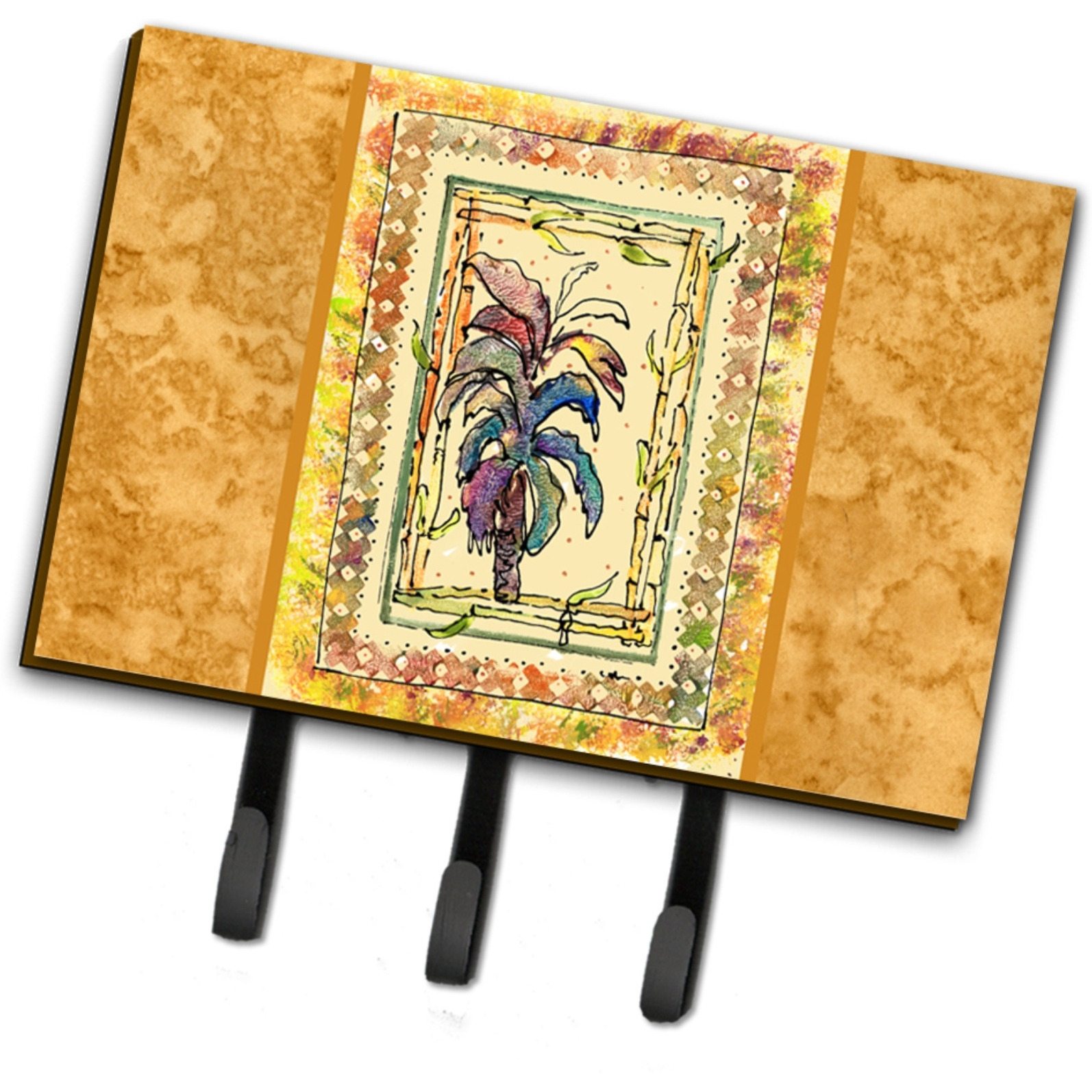 &quotCaroline's Treasures 8615TH68 Palm Tree Leash or Key Holder, Large, Multicolor"