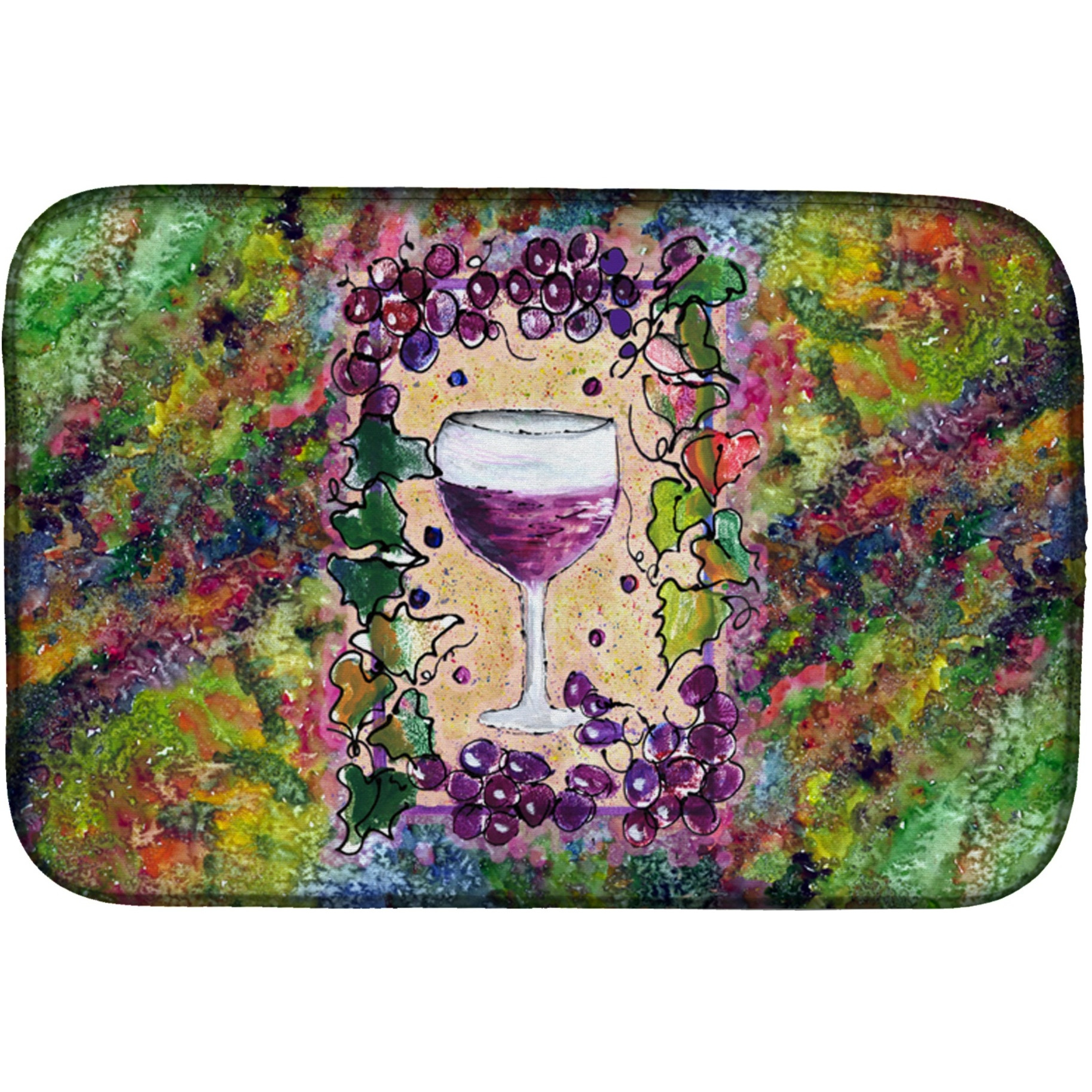 &quotCaroline's Treasures 8616DDM Dish Drying Mat, 14"" x 21"", Multicolor"
