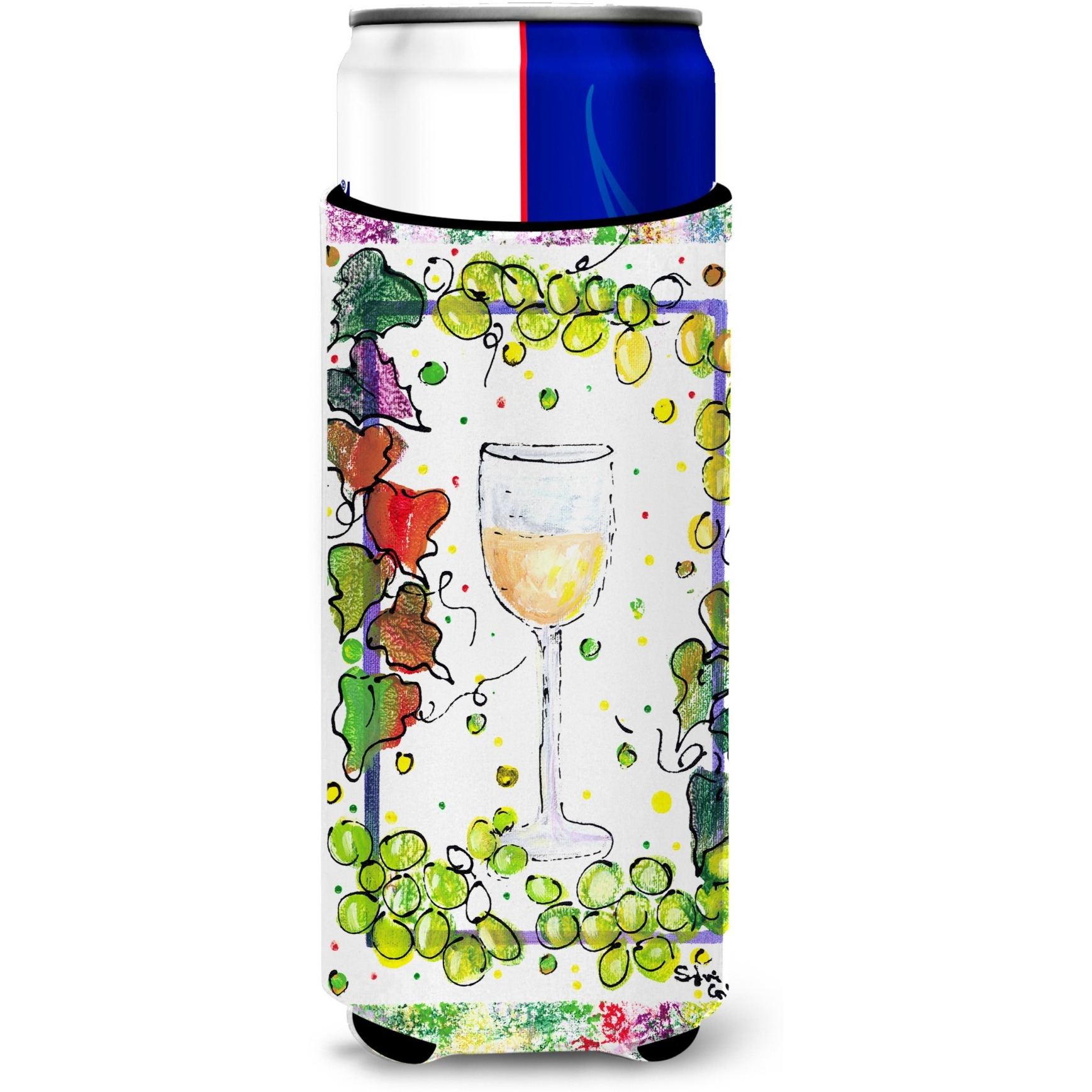 White Wine Ultra Beverage Insulators for slim cans 8617MUK