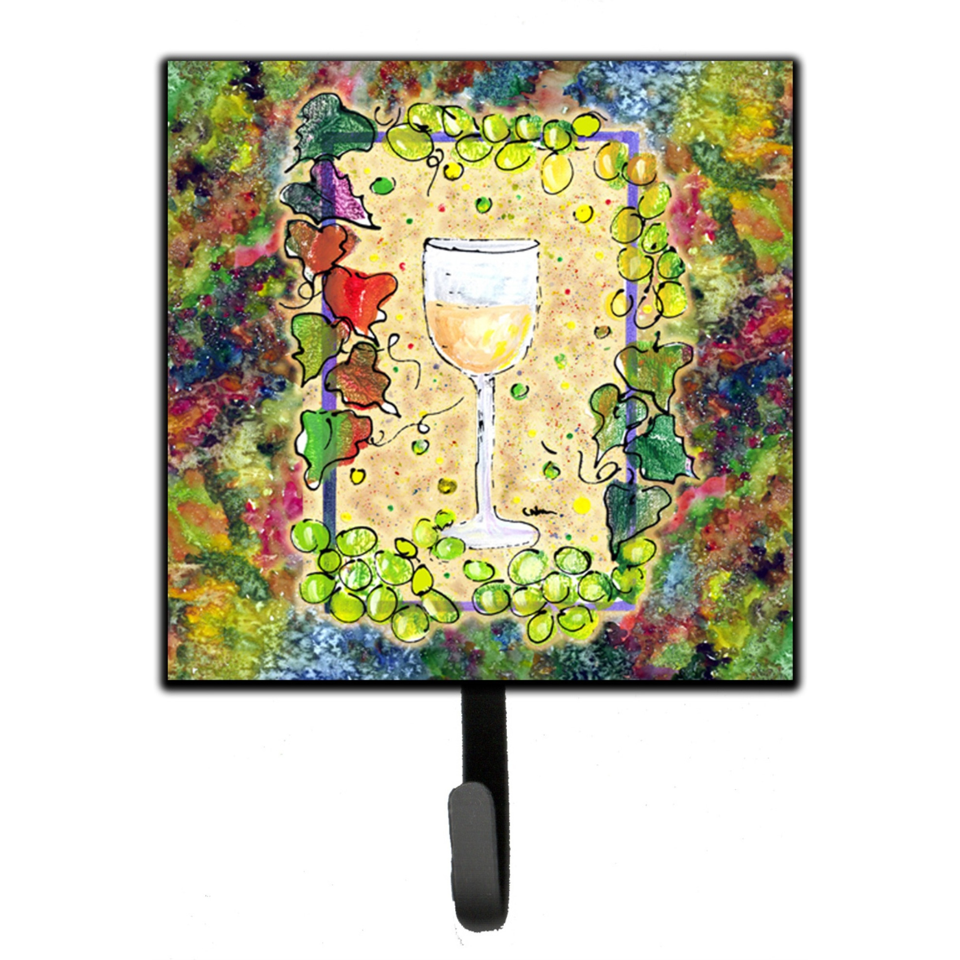 &quotCaroline's Treasures 8617SH4 Wine Leash Holder or Key Hook, Small, Multicolor"