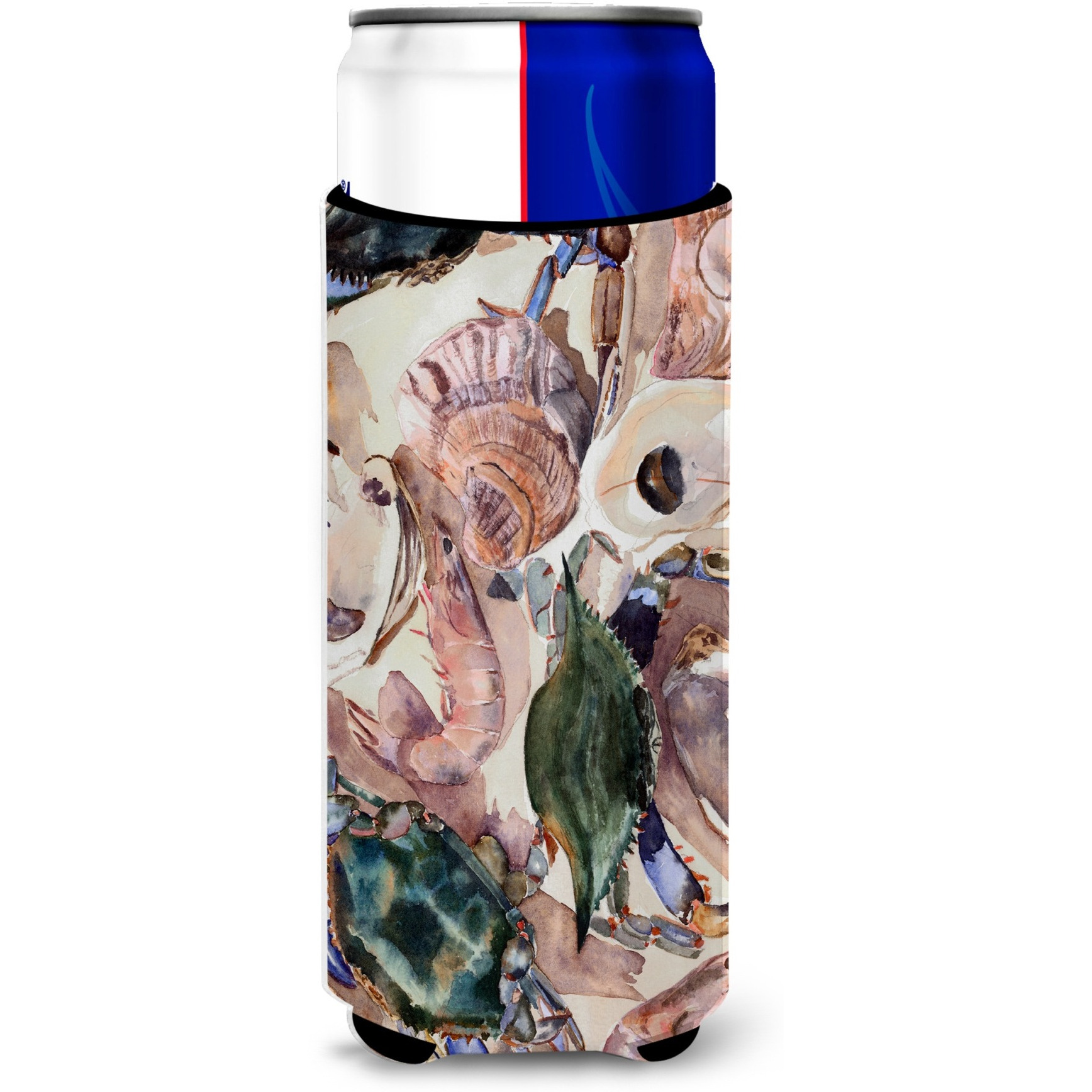Crab and Oysters Ultra Beverage Insulators for slim cans 8618MUK