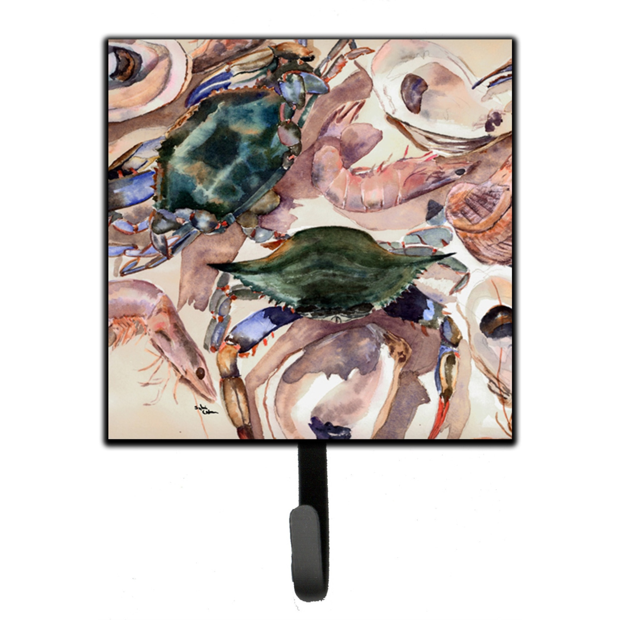 &quotCaroline's Treasures 8618SH4 Crab Leash Holder or Key Hook, Small, Multicolor"