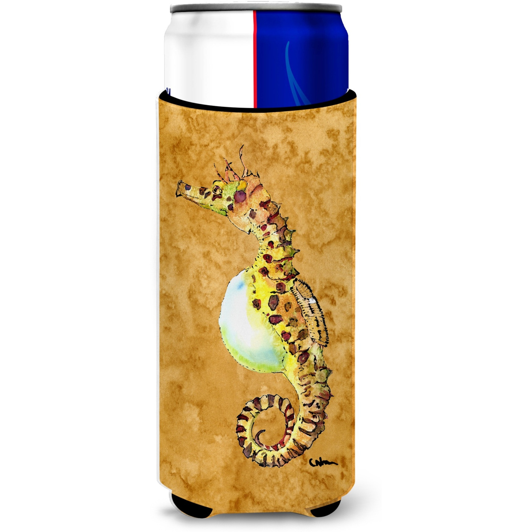 Male Seahorse Ultra Beverage Insulators for slim cans 8640MUK