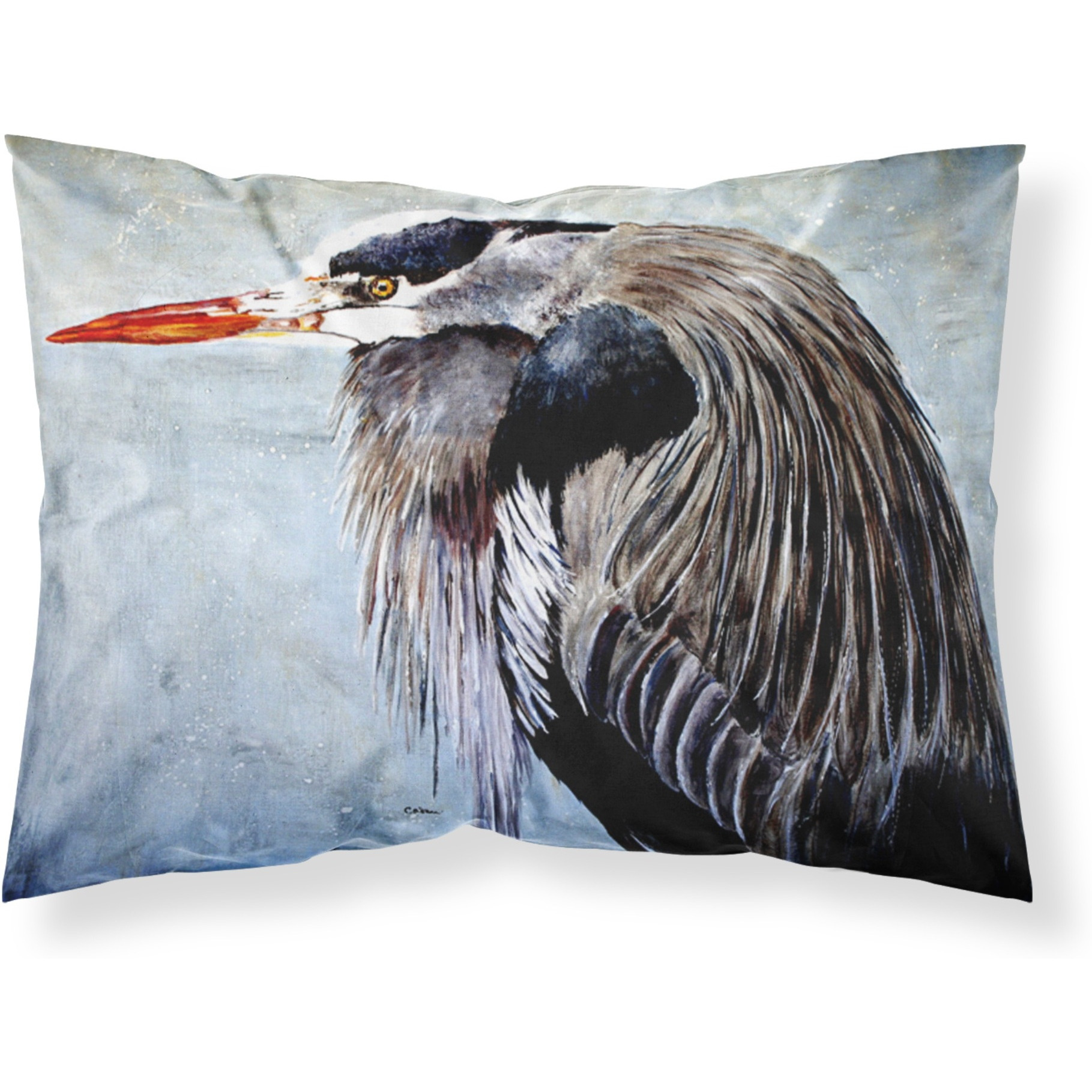 &quotCaroline's Treasures 8652PILLOWCASE Blue Heron Moisture Wicking Fabric Standard Pillowcase, Large, Multicolor"