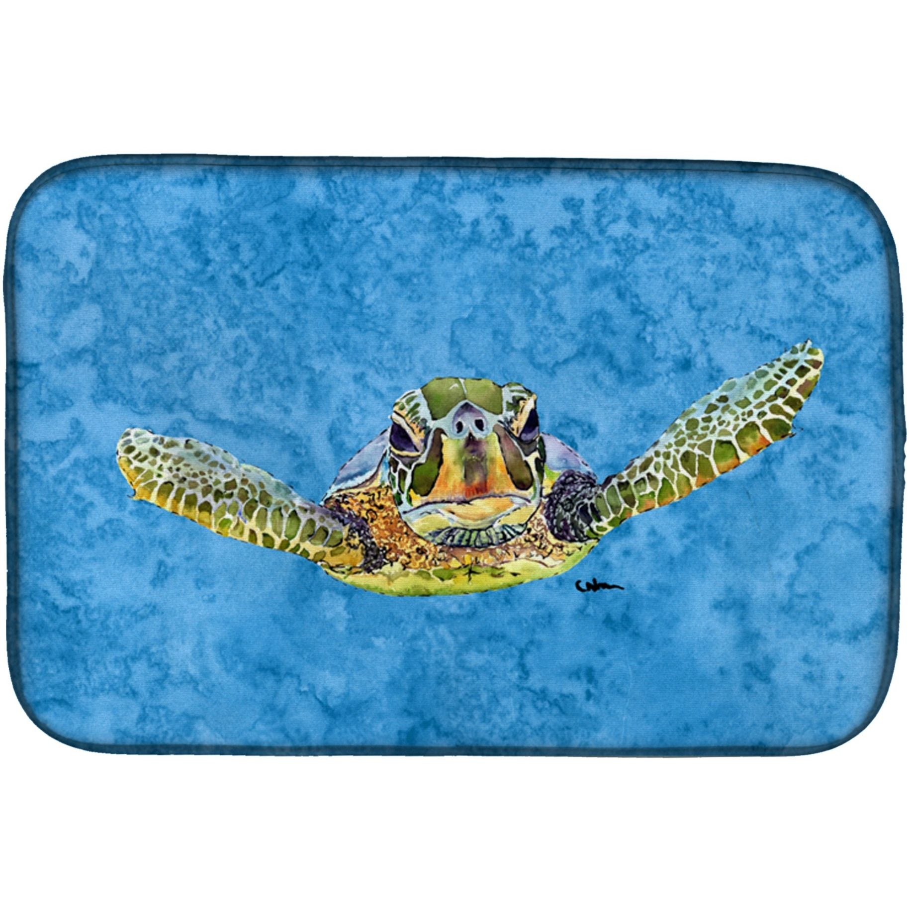 &quotCaroline's Treasures Turtle Dish Drying Mat, 14 X 21, Multicolor"