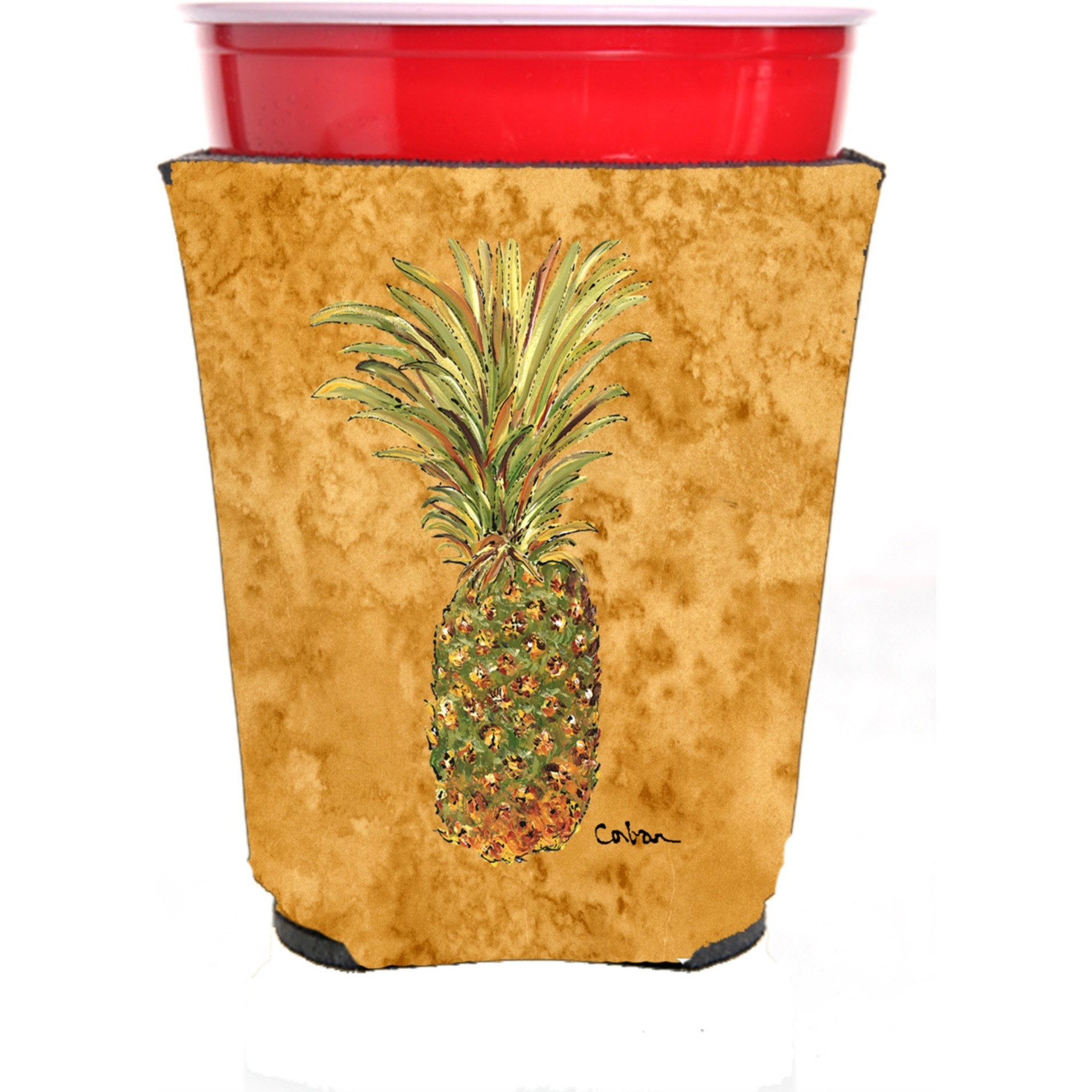 Pineapple  Red Solo Cup Beverage Insulator Hugger