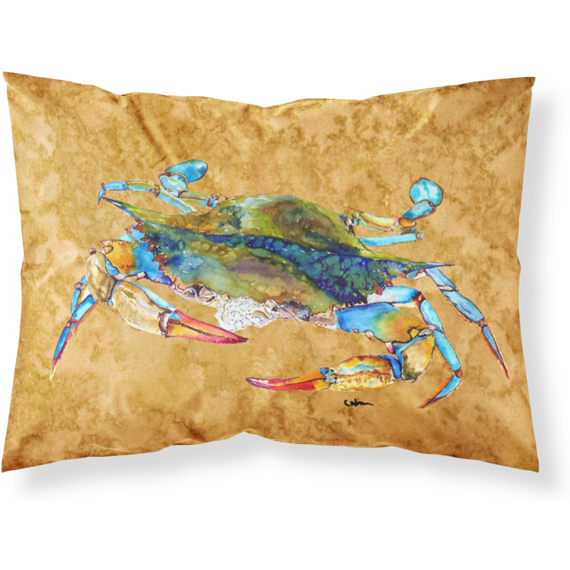 &quotCaroline's Treasures 8655PILLOWCASE Crab Moisture Wicking Fabric Standard Pillowcase, Large, Multicolor"
