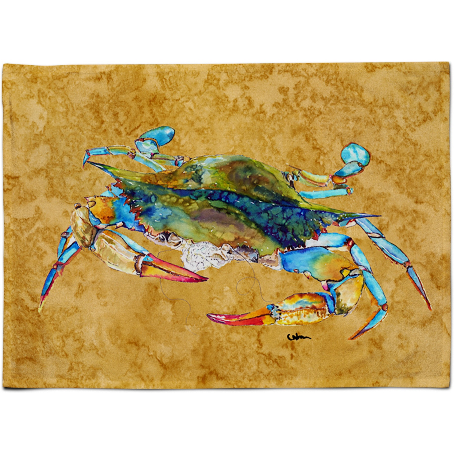 &quotCaroline's Treasures 8655PLMT Crab Fabric Placemat, Multicolor"