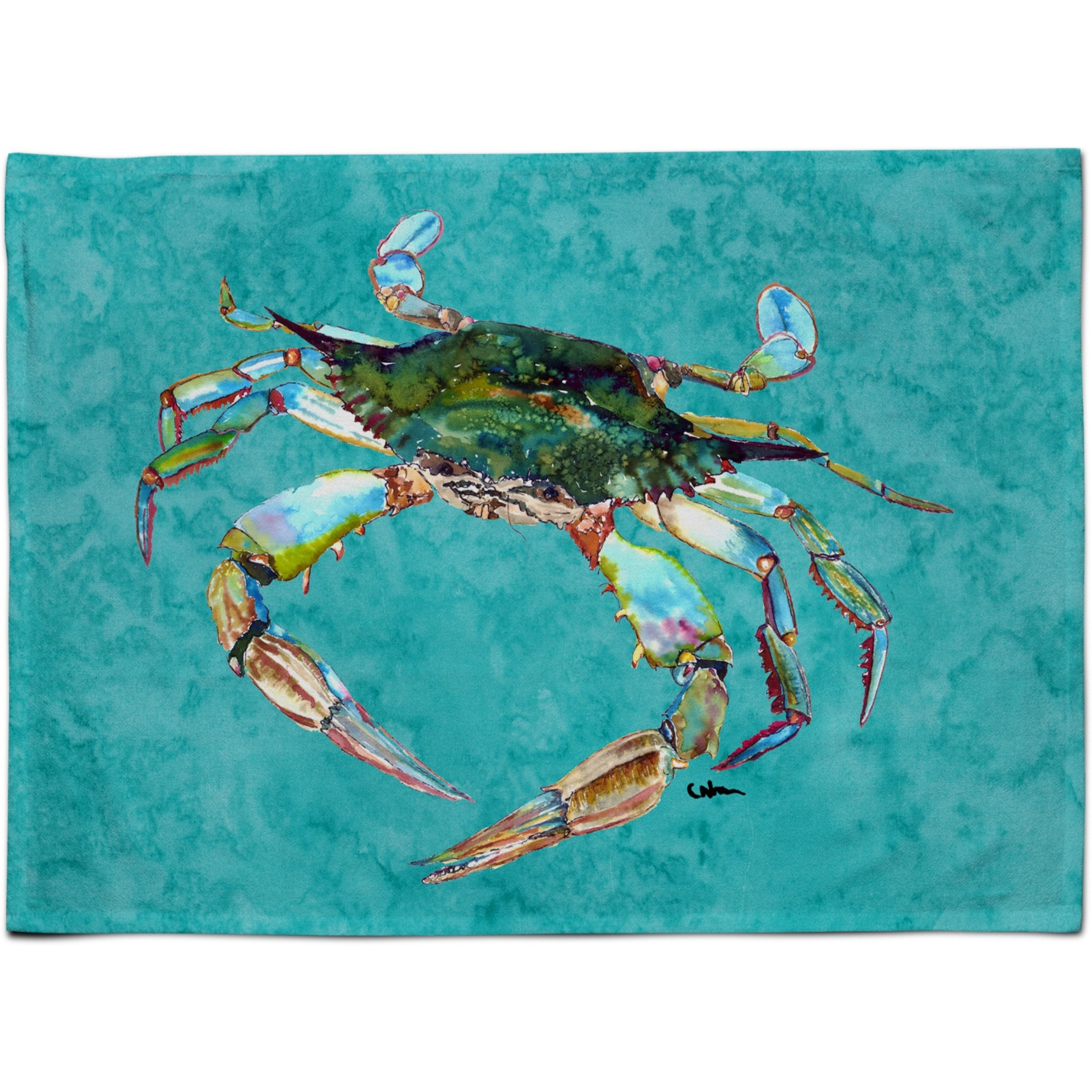 &quotCaroline's Treasures 8657PLMT Crab Fabric Placemat, Multicolor"