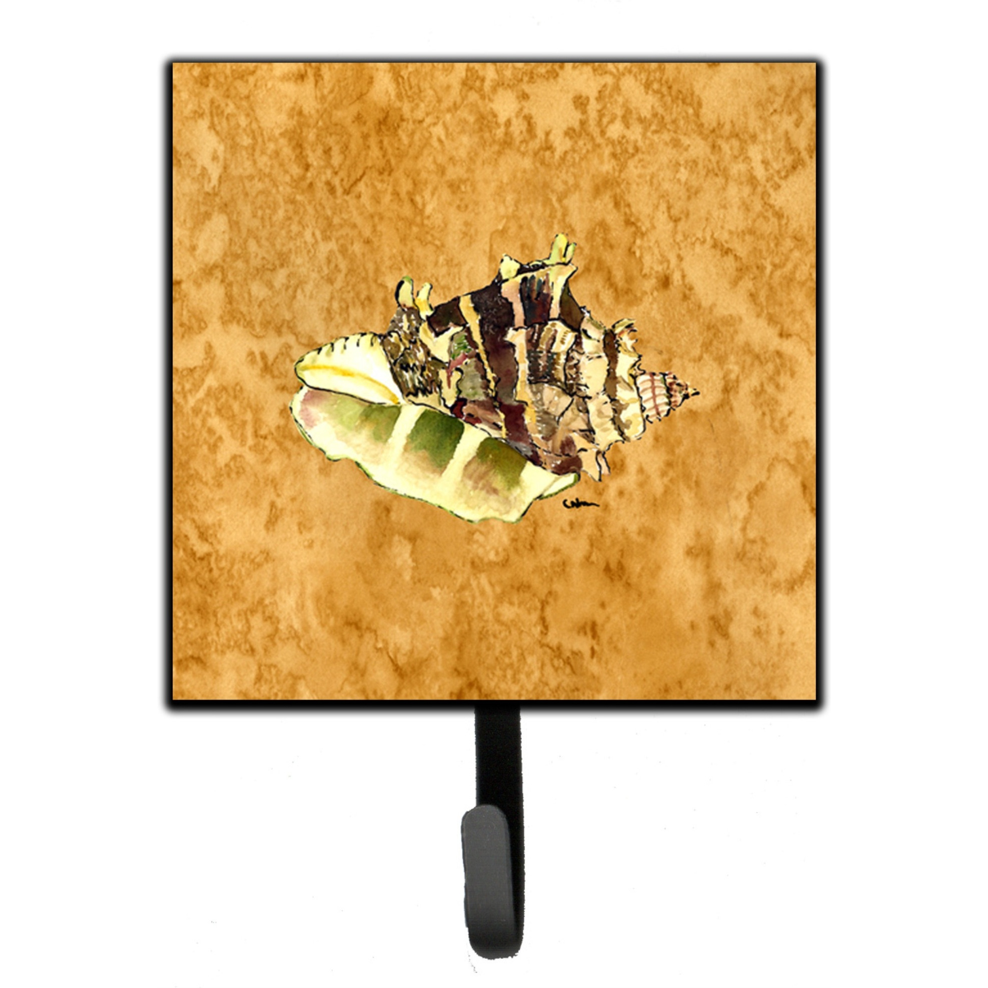 &quotCaroline's Treasures 8658SH4 Shells Leash Holder or Key Hook, Small, Multicolor"