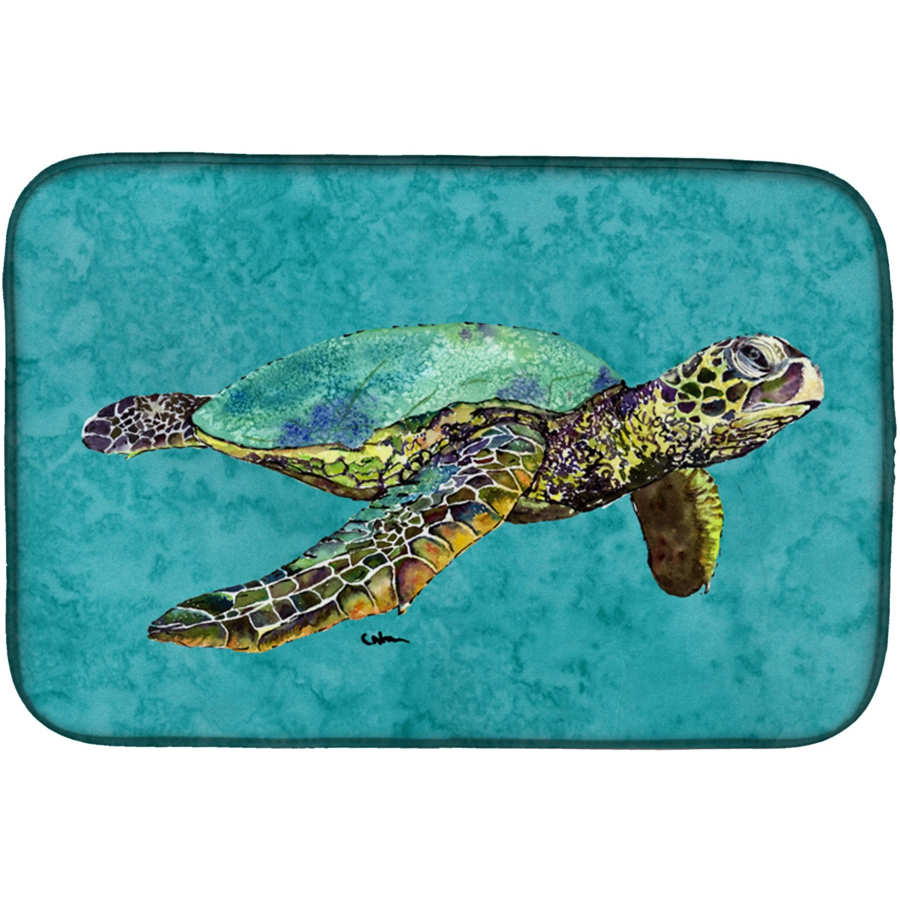 &quotCaroline's Treasures Turtle Dish Drying Mat, 14"" x 21"", Multicolor"