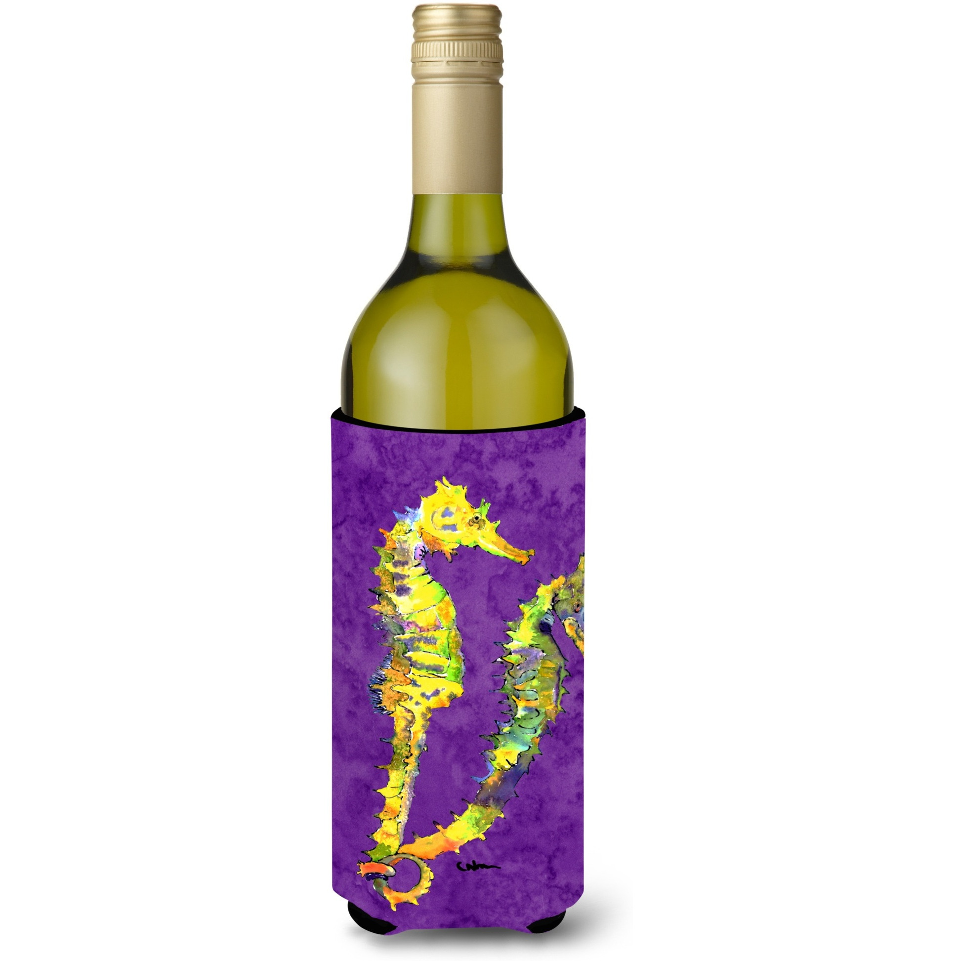 Seahorse Couple Wine Bottle Beverage Insulator Beverage Insulator Hugger