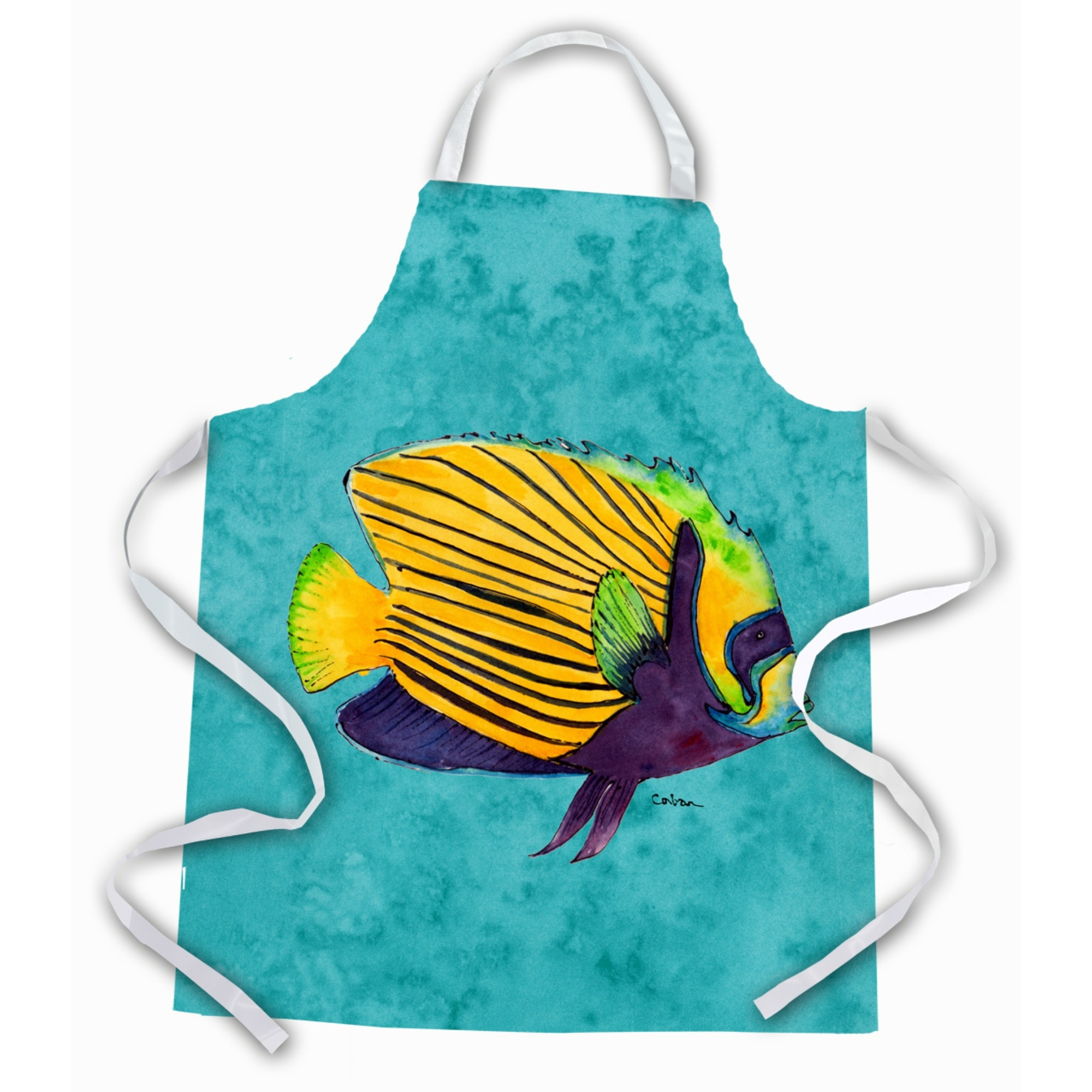 &quotCaroline's Treasures 8674APRON Fish Tropical Apron, Large, Multicolor"