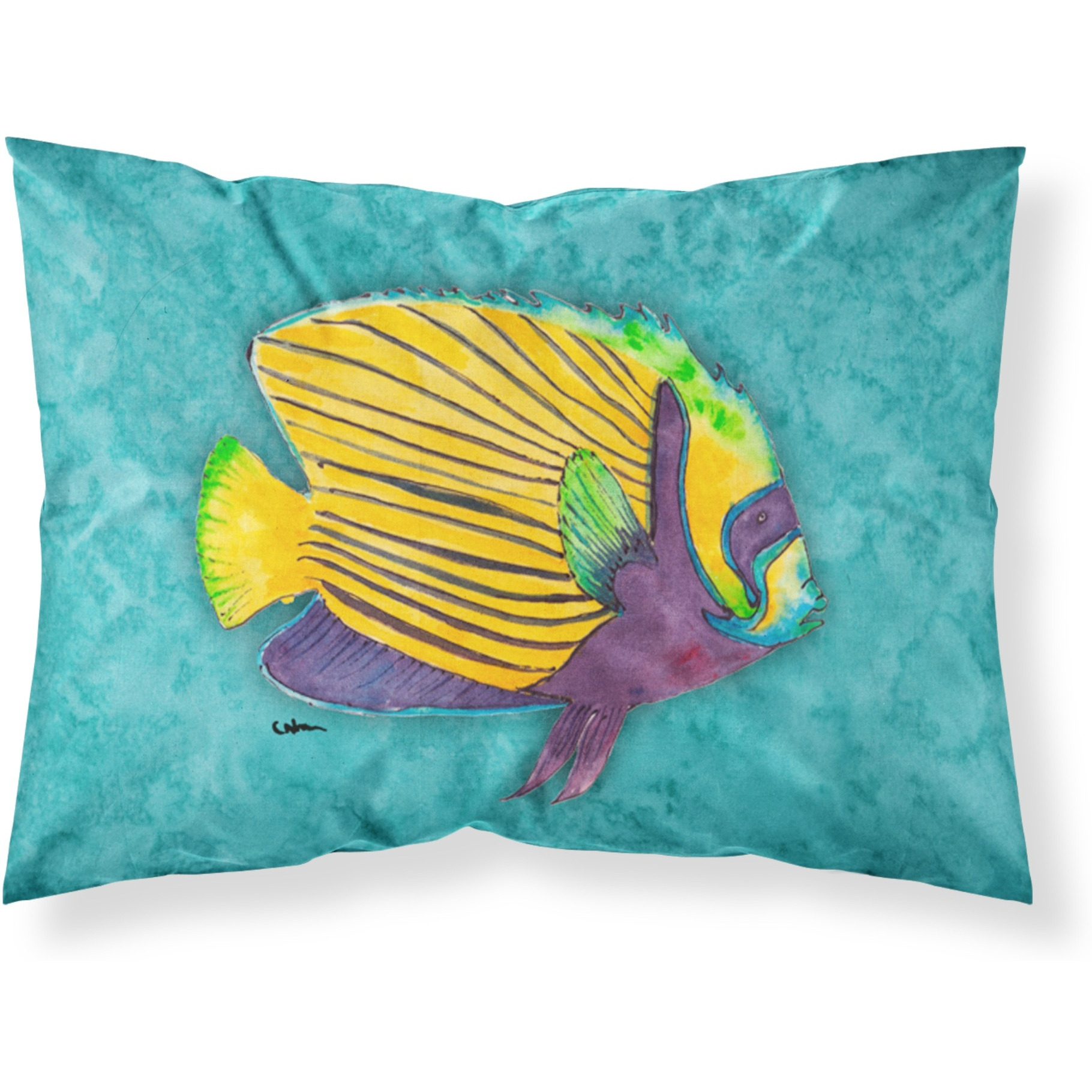 &quotCaroline's Treasures 8674PILLOWCASE Fish Tropical Moisture Wicking Fabric Standard Pillowcase, Large, Multicolor"