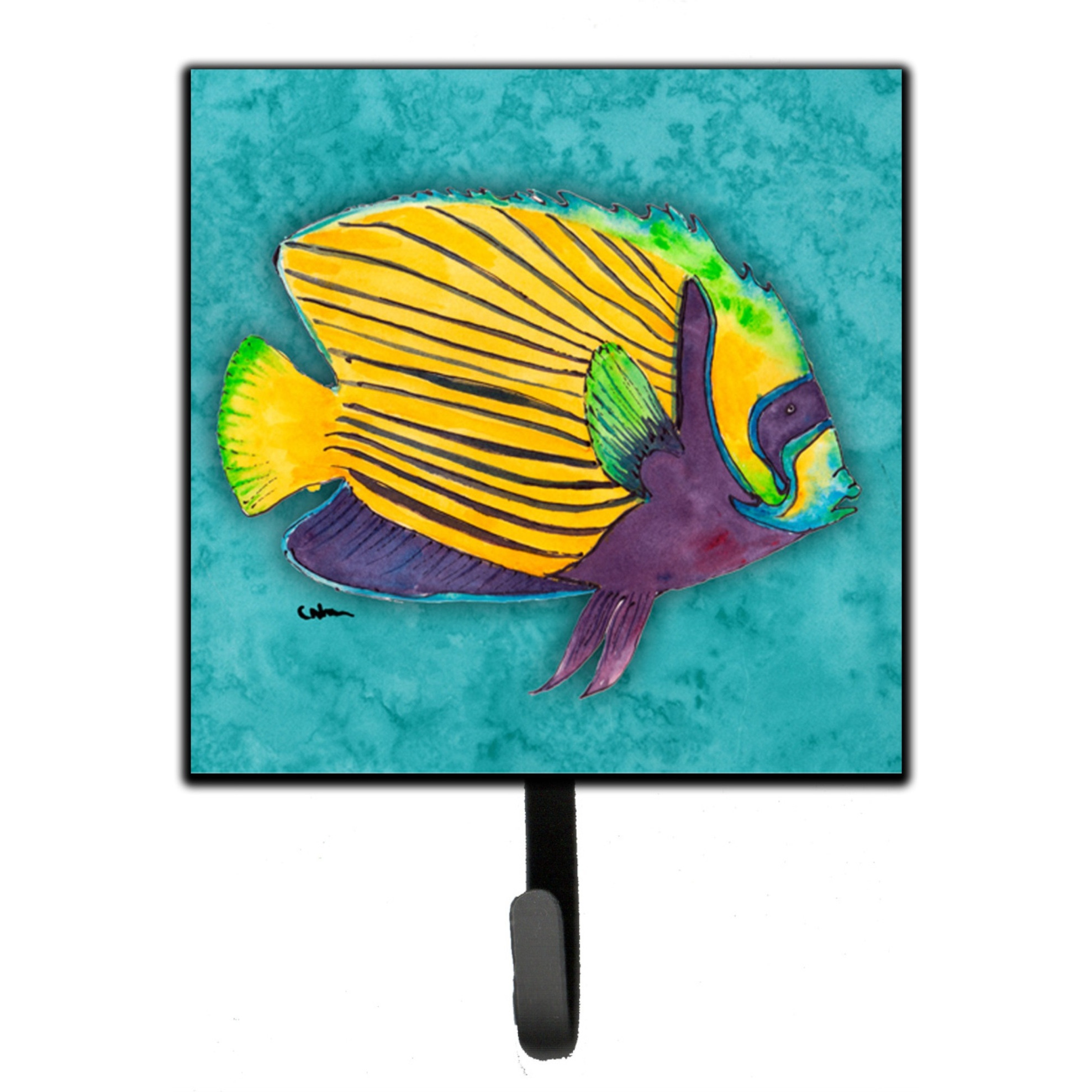 &quotCaroline's Treasures 8674SH4 Tropical Fish Leash Holder or Key Hook, Small, Multicolor"