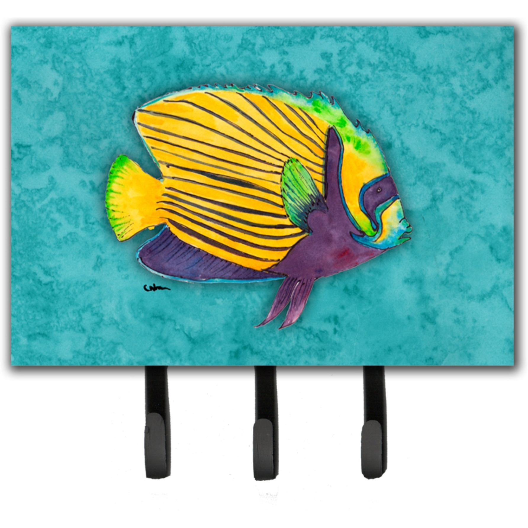 &quotCaroline's Treasures 8674TH68 Tropical Fish Leash or Key Holder, Large, Multicolor"