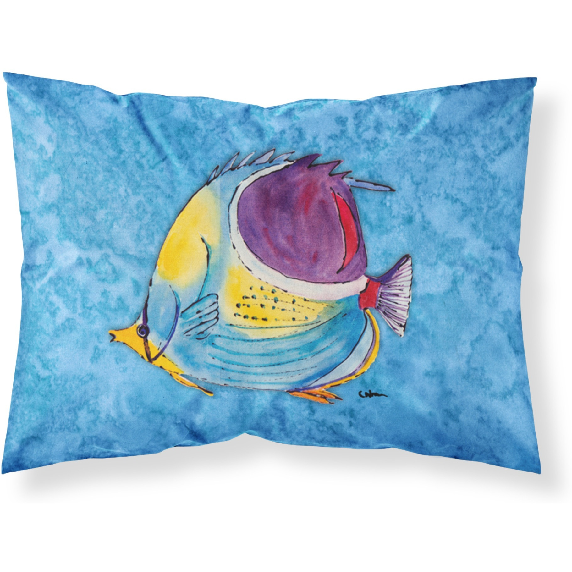 &quotCaroline's Treasures 8676PILLOWCASE Fish Tropical Moisture Wicking Fabric Standard Pillowcase, Large, Multicolor"
