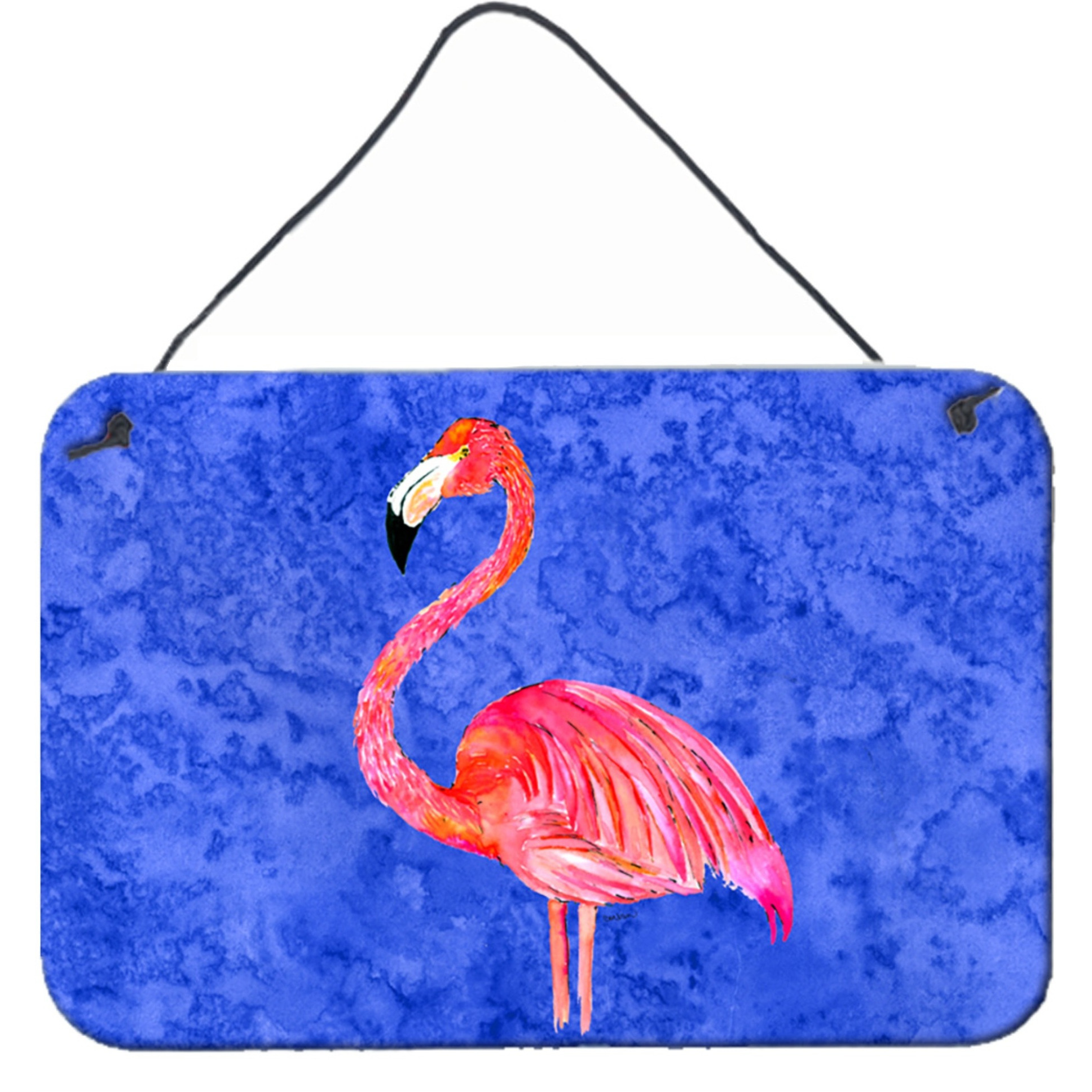 &quotCaroline's Treasures 8685DS812 Flamingo Indoor Aluminum Metal Wall or Door Hanging Prints, 8 x 12"", Multicolor"