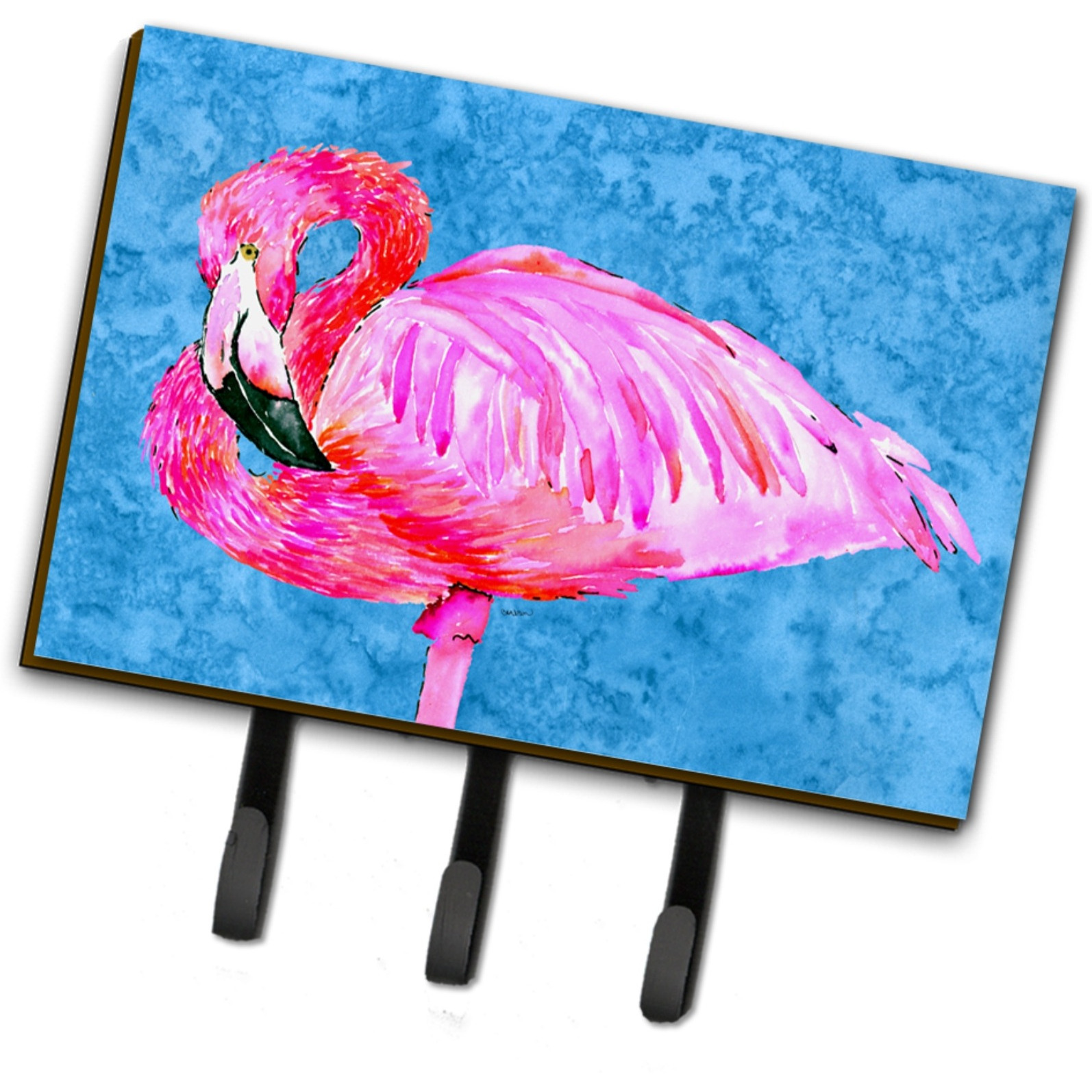 &quotCaroline's Treasures 8686TH68 Flamingo Leash or Key Holder, Large, Multicolor"
