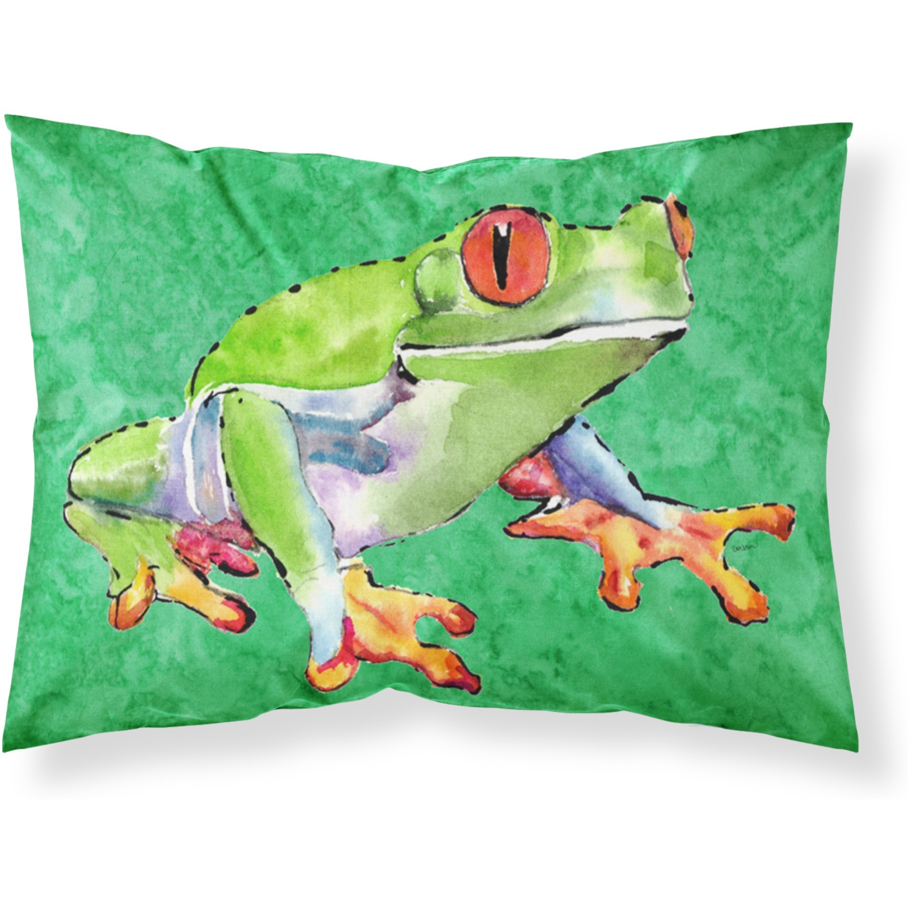 &quotCaroline's Treasures 8688PILLOWCASE Frog Moisture Wicking Fabric Standard Pillowcase, Large, Multicolor"