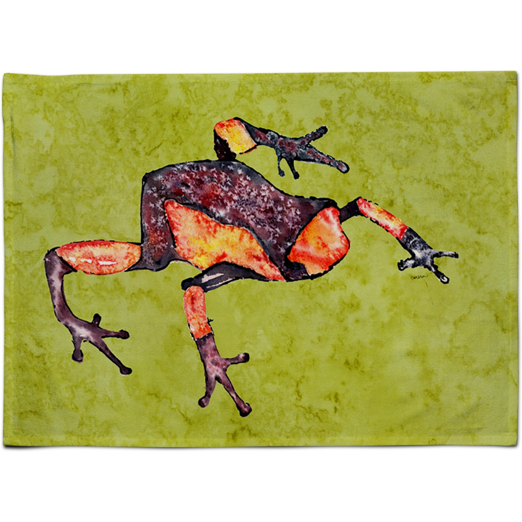 &quotCaroline's Treasures 8689PLMT Frog Fabric Placemat, Multicolor"