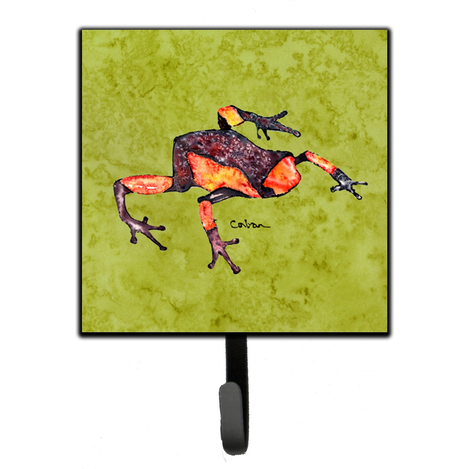 &quotCaroline's Treasures 8689SH4 Frog Leash Holder or Key Hook, Small, Multicolor"