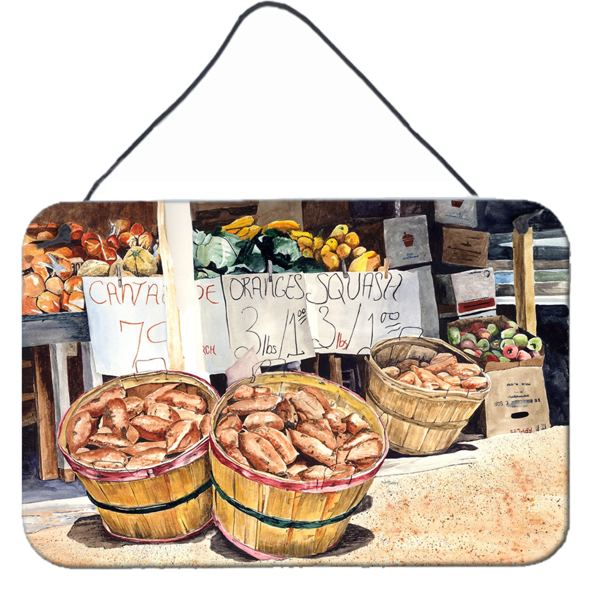&quotCaroline's Treasures 8699DS812 Crawfish with Spices and Corn Wall or Door Hanging Prints, 8 x 12"", Multicolor"