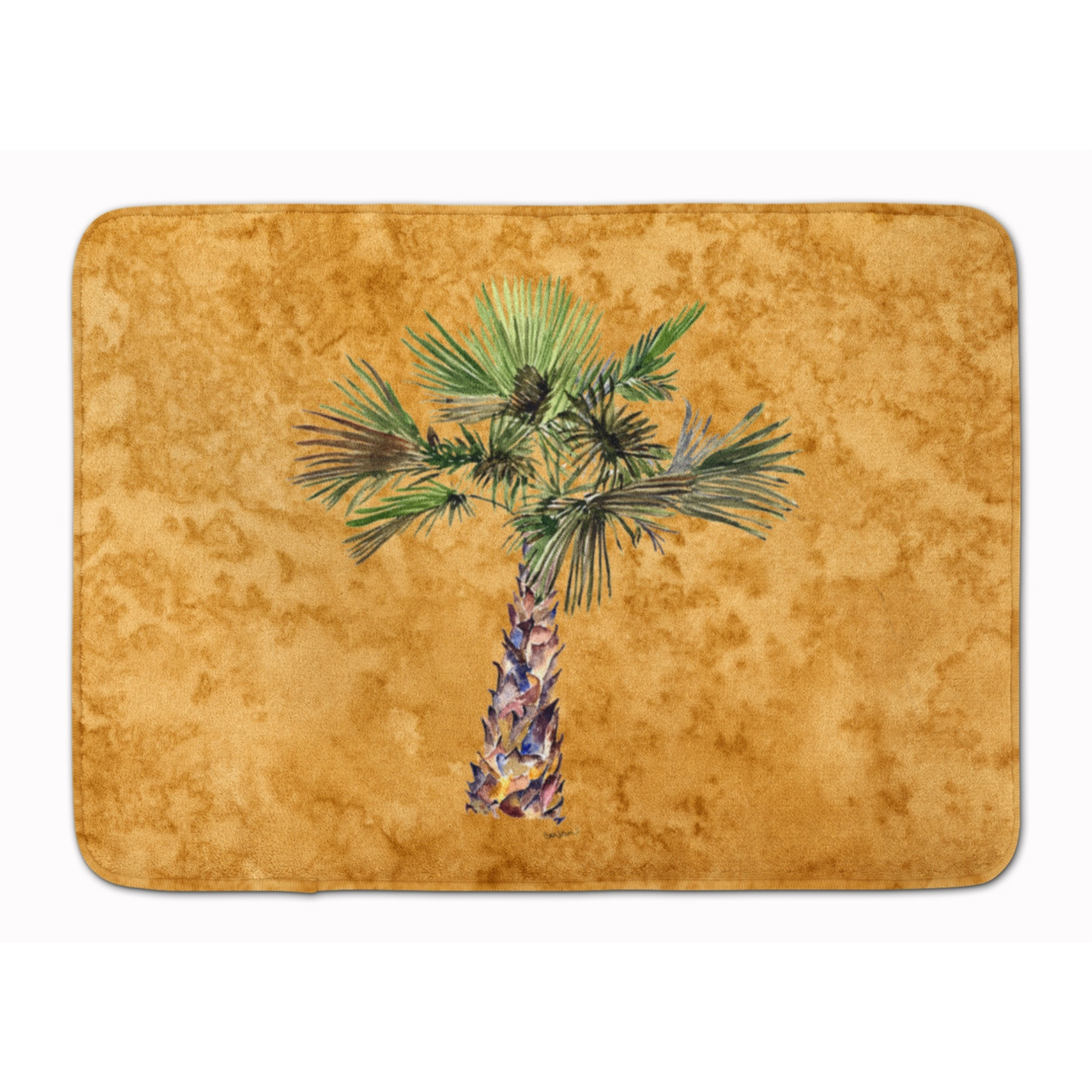 &quotCaroline's Treasures Palm Tree on Gold Floor Mat, 19"" x 27"", Multicolor"