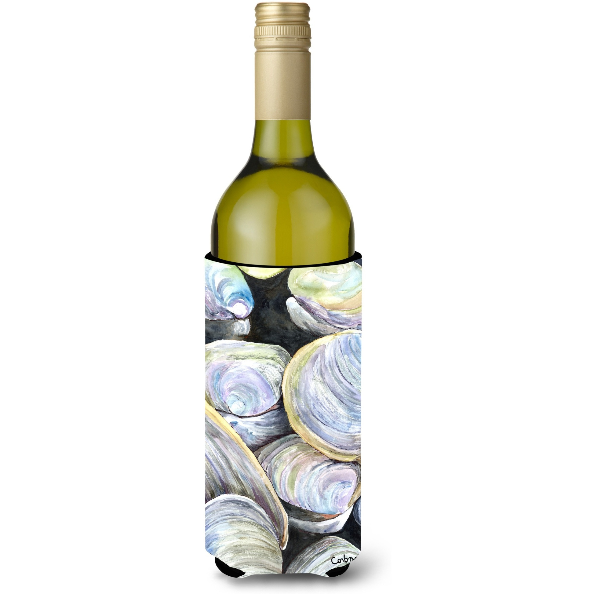 Clam Quahog Shells Wine Bottle Beverage Insulator Beverage Insulator Hugger
